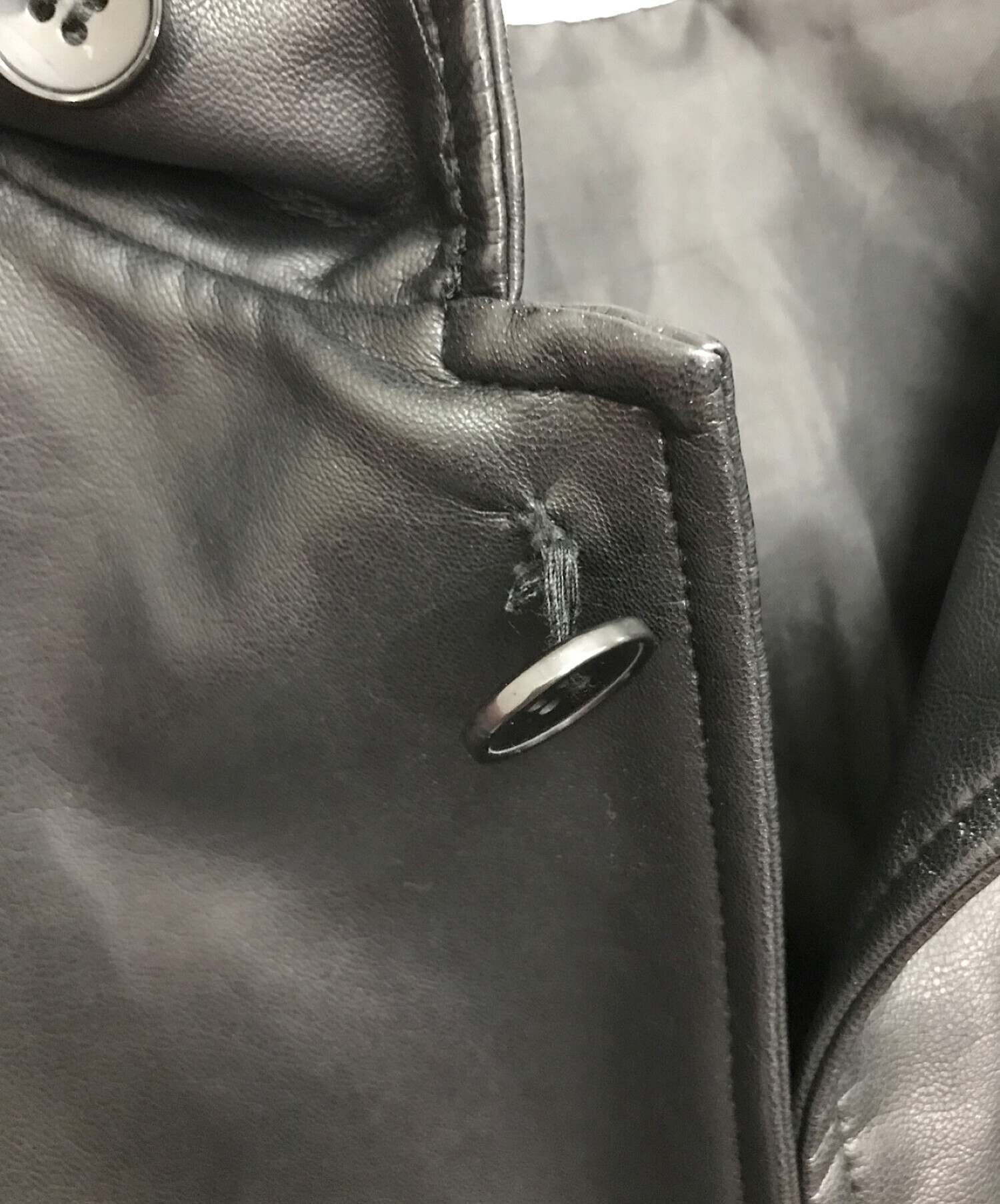 中古・古着通販】soerte (ソエルテ) Stand collar leather jacket