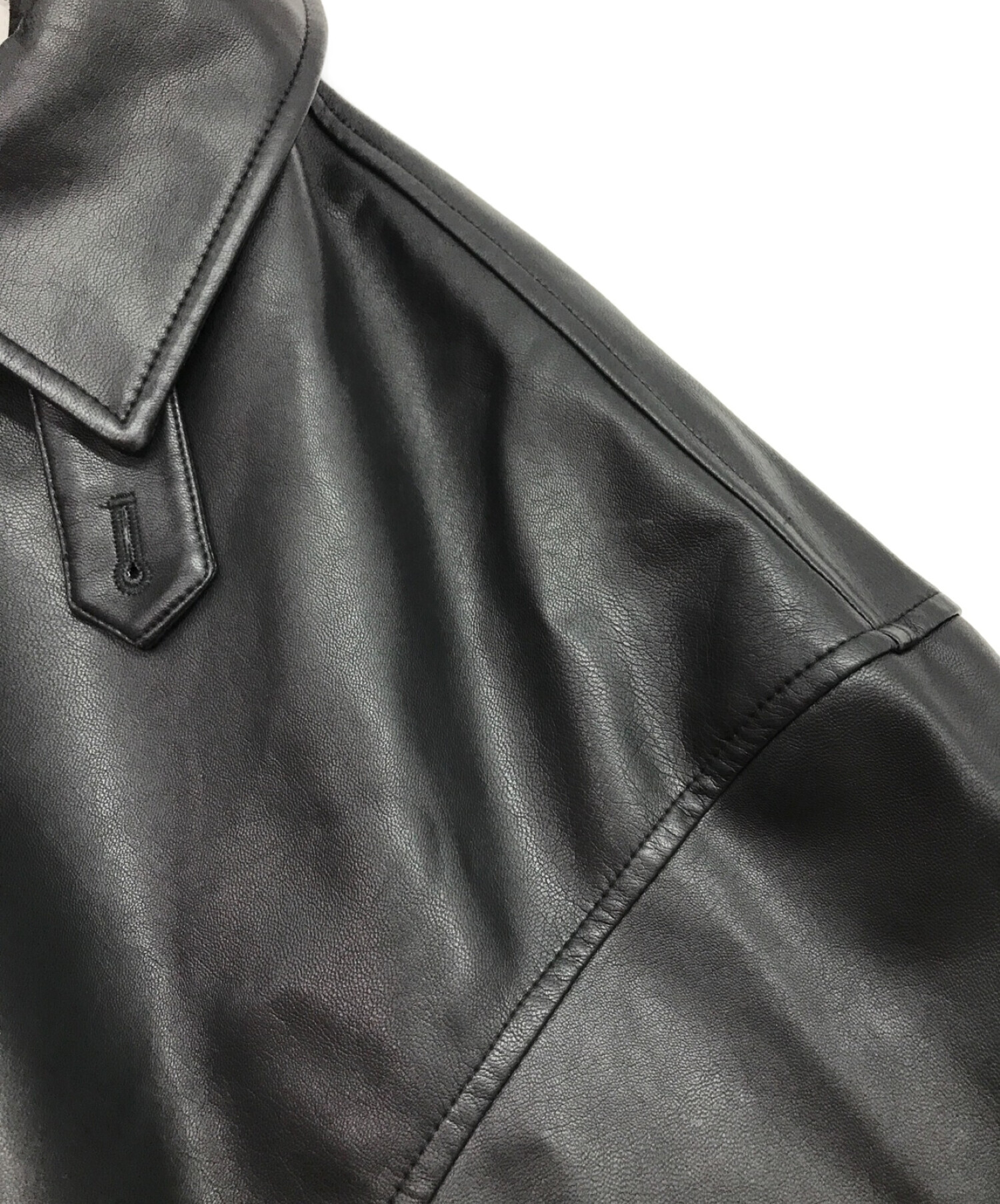 soerte stand collar leather jacket サイズ3神経質な方はお断り