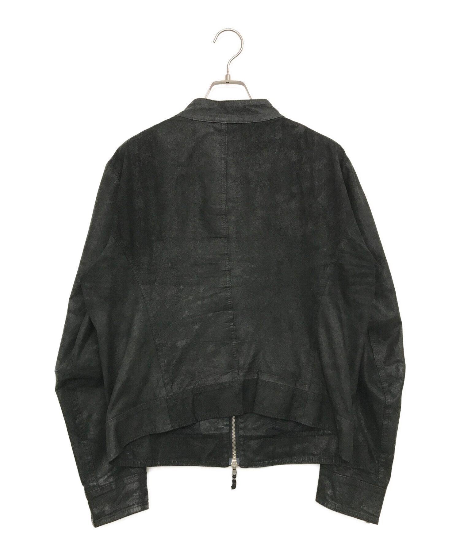 EMMETI (エンメティ) JURIラムレザージャケット ブラック サイズ:50