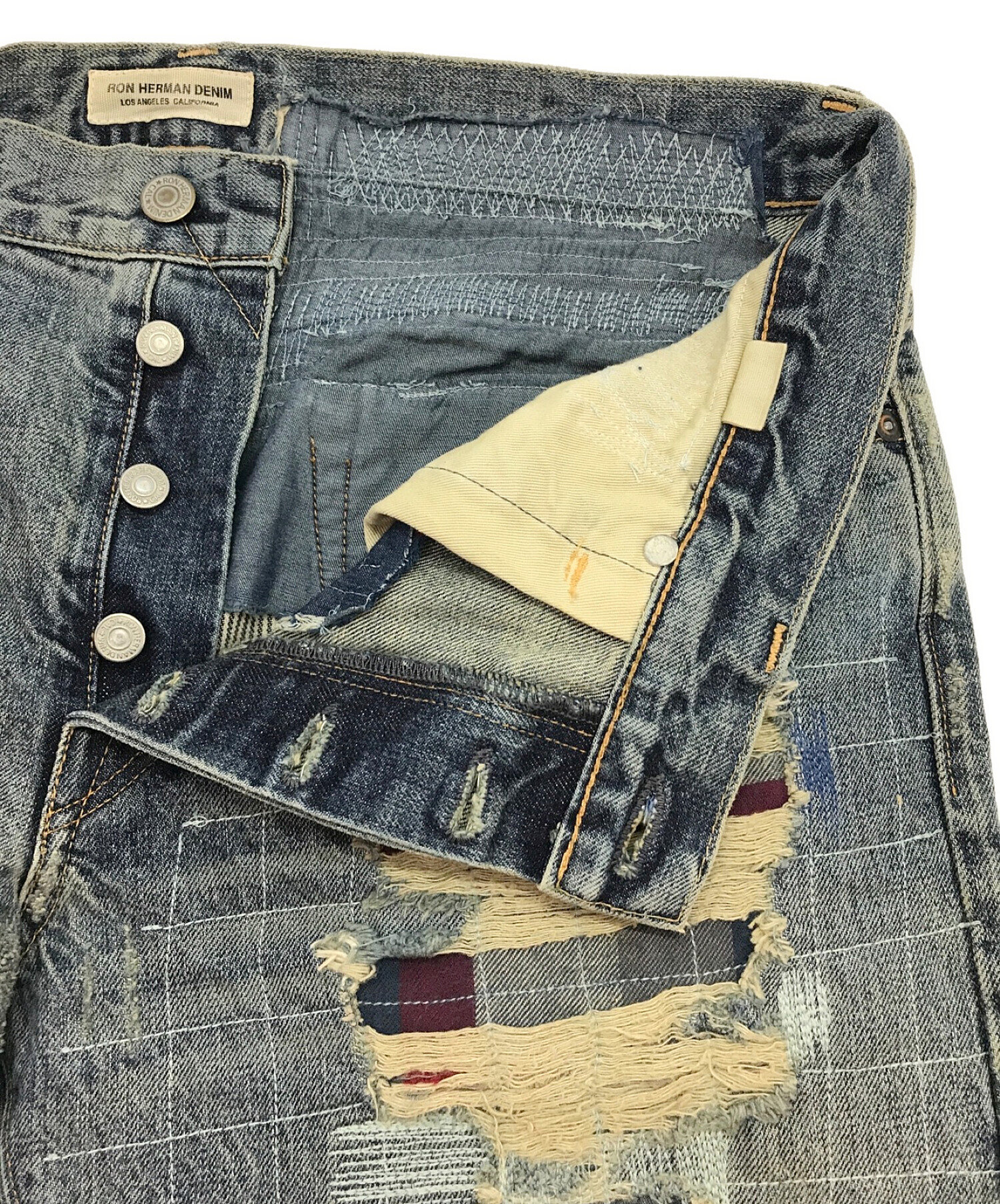 RON HERMAN DENIM koki フルリペア加工 デニムパンツ 32 【公式通販】