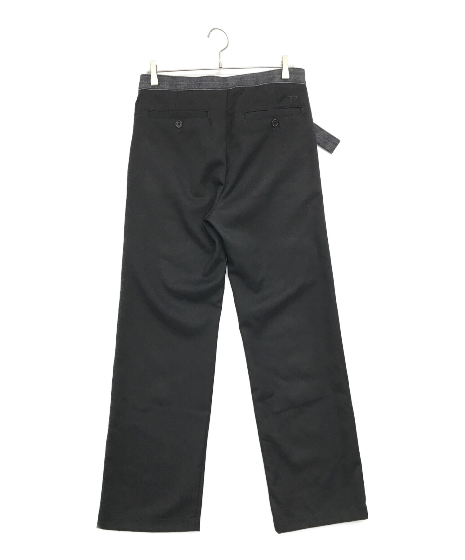 Dunois black wool 重たい cashmere corduroy