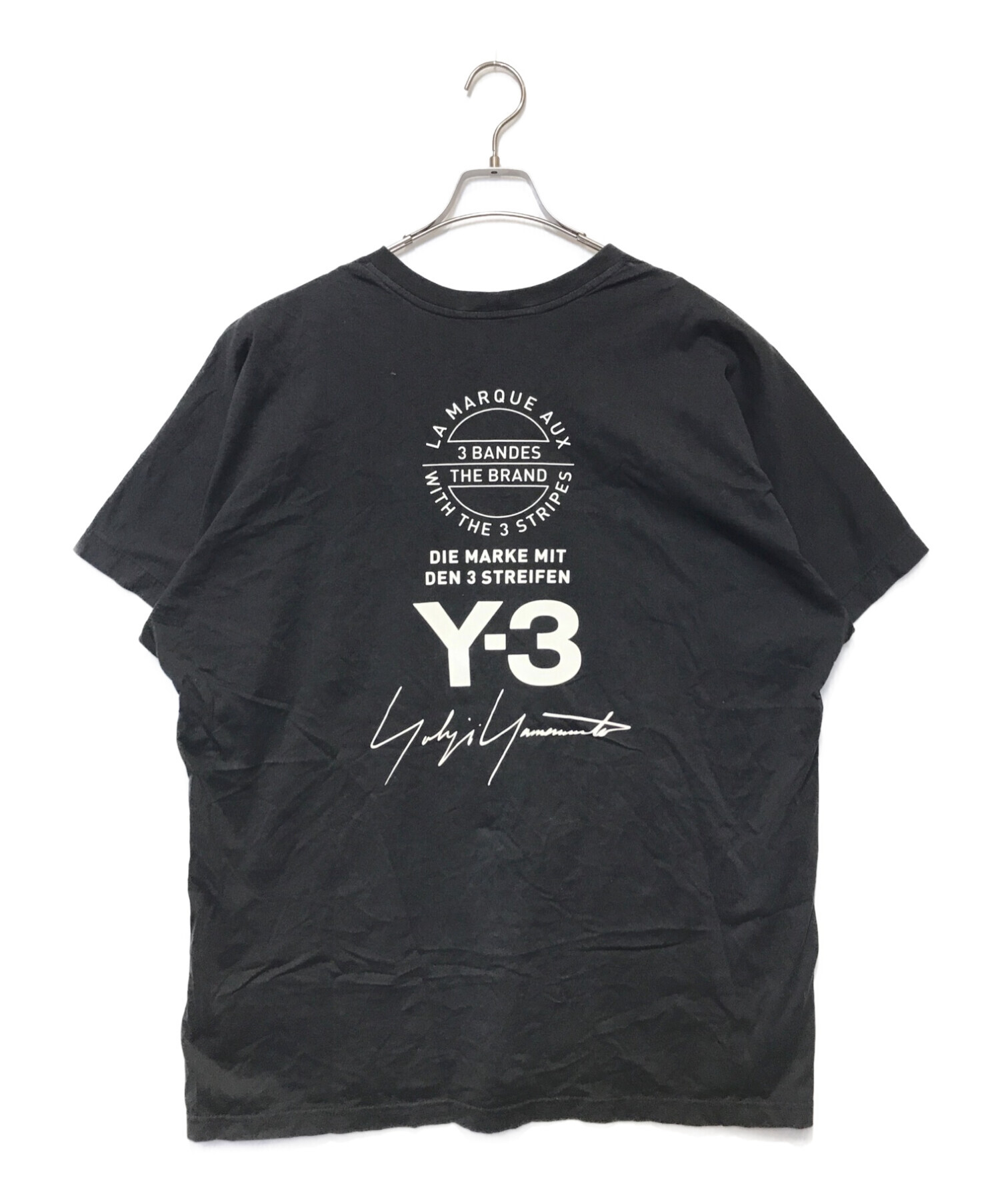 Y-3 (ワイスリー) バックプリントTシャツ ブラック サイズ:L/G