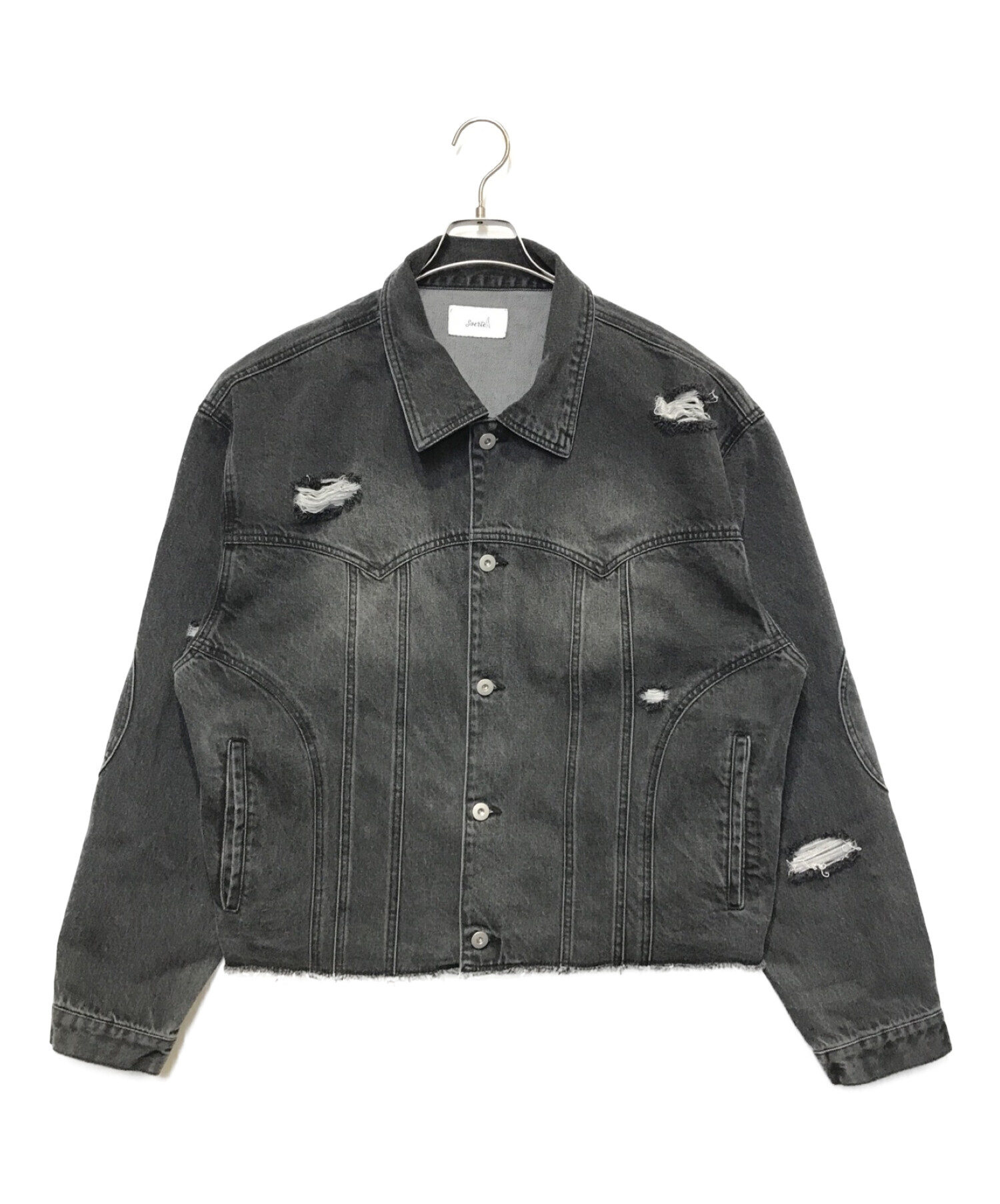 SOERTE / Distressed cut-off denim jacket 【衝撃の新作が登場