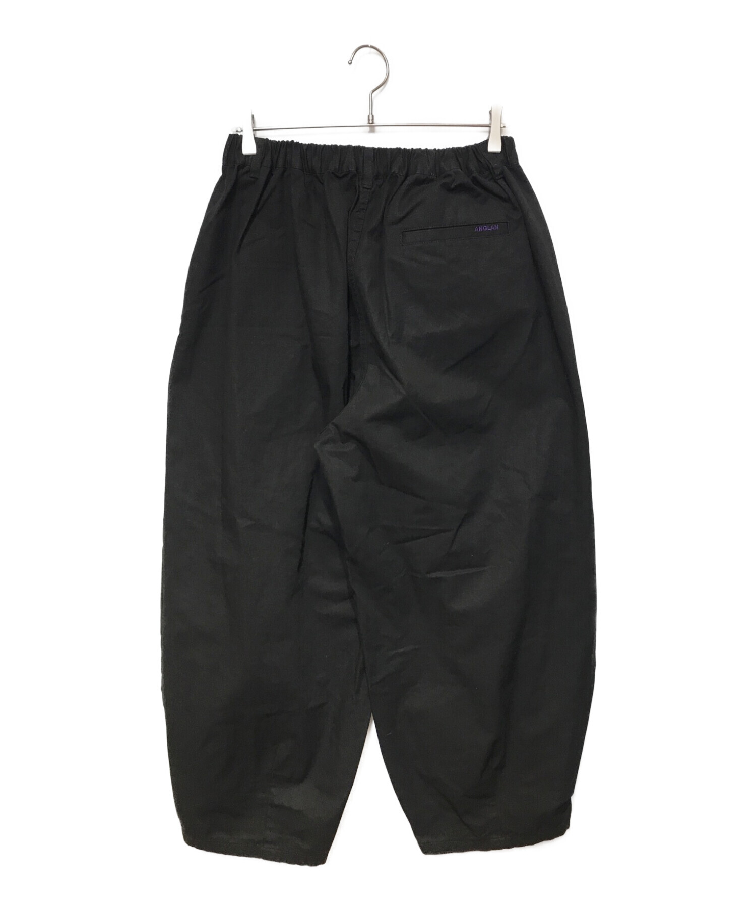 中古・古着通販】ANGLAN (アングラン) ワイドタックパンツ ブラック 