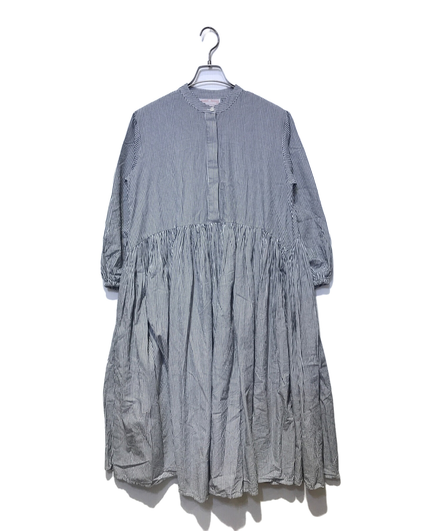 中古・古着通販】BEARDSLEY (ビアズリー) 先染めギャザーワンピース  