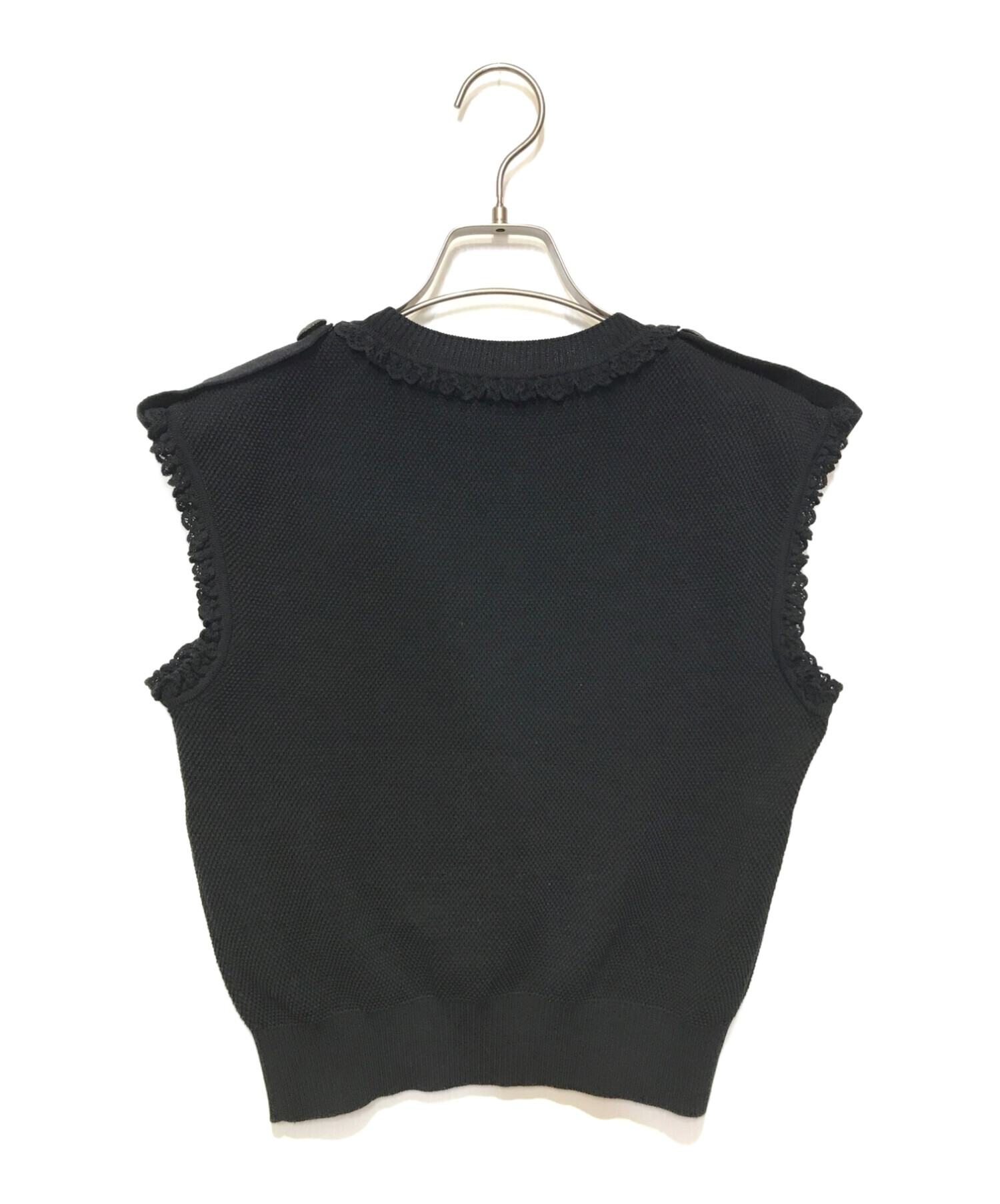 中古・古着通販】CHANEL (シャネル) ココボタンノースリーブフリル  