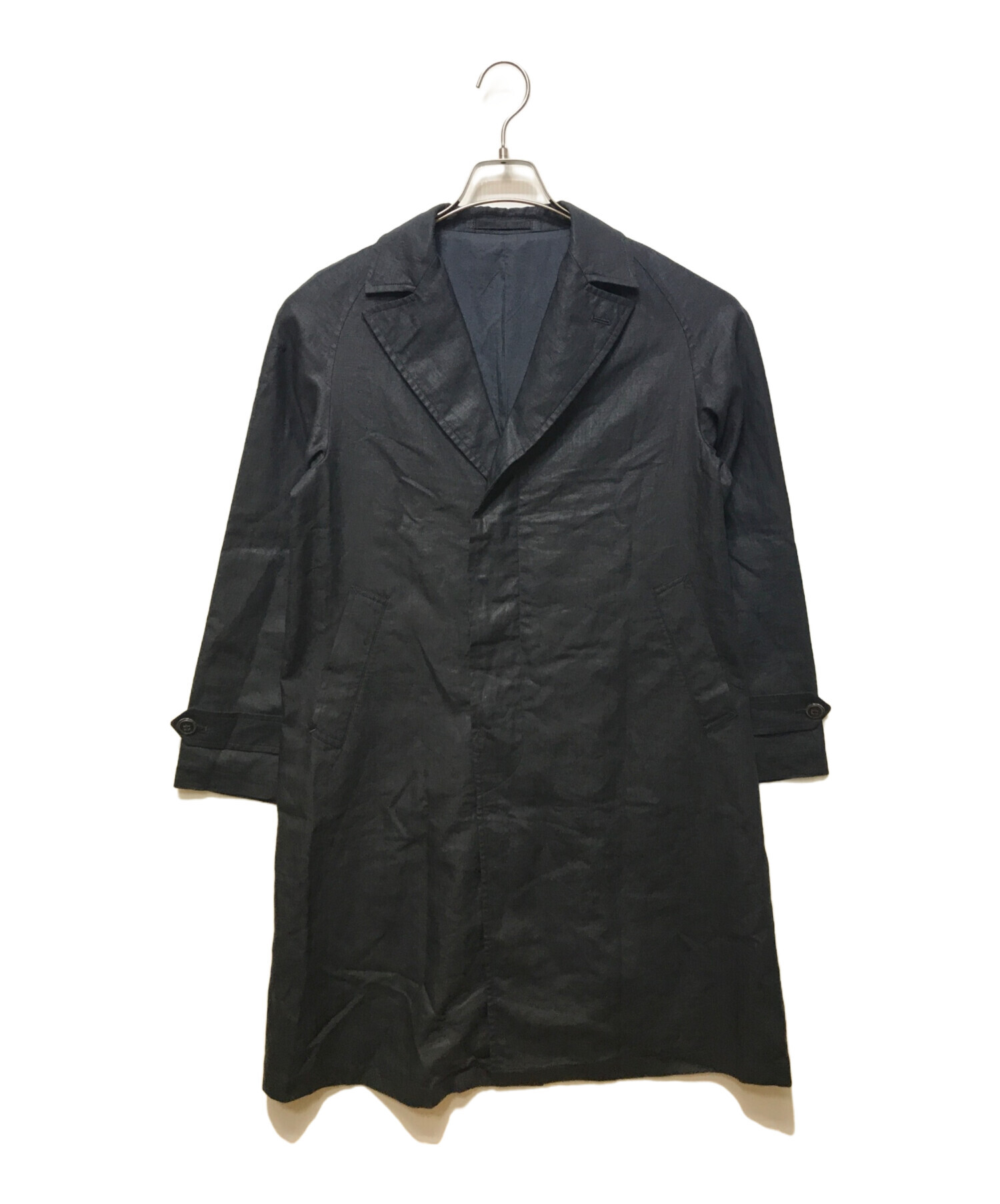 中古・古着通販】SCYE (サイ) ステンカラーコート ネイビー 