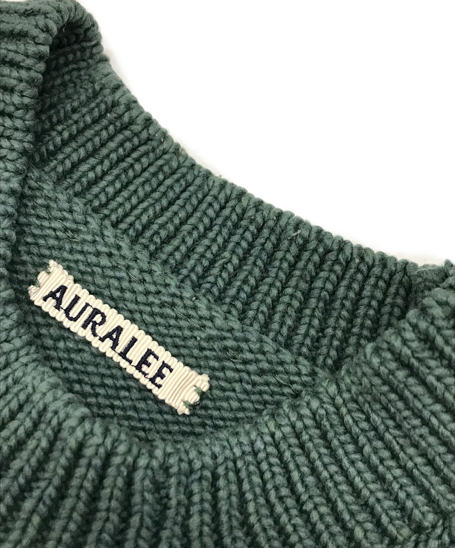 Auralee Felt Wool Yarn Knit Green