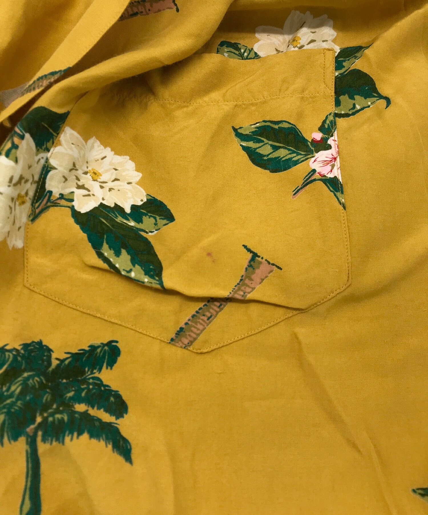 KARL HELMUT (カールヘルム) 花柄オープンカラーシャツ イエロー サイズ:表記なし（実寸サイズをご参照ください）