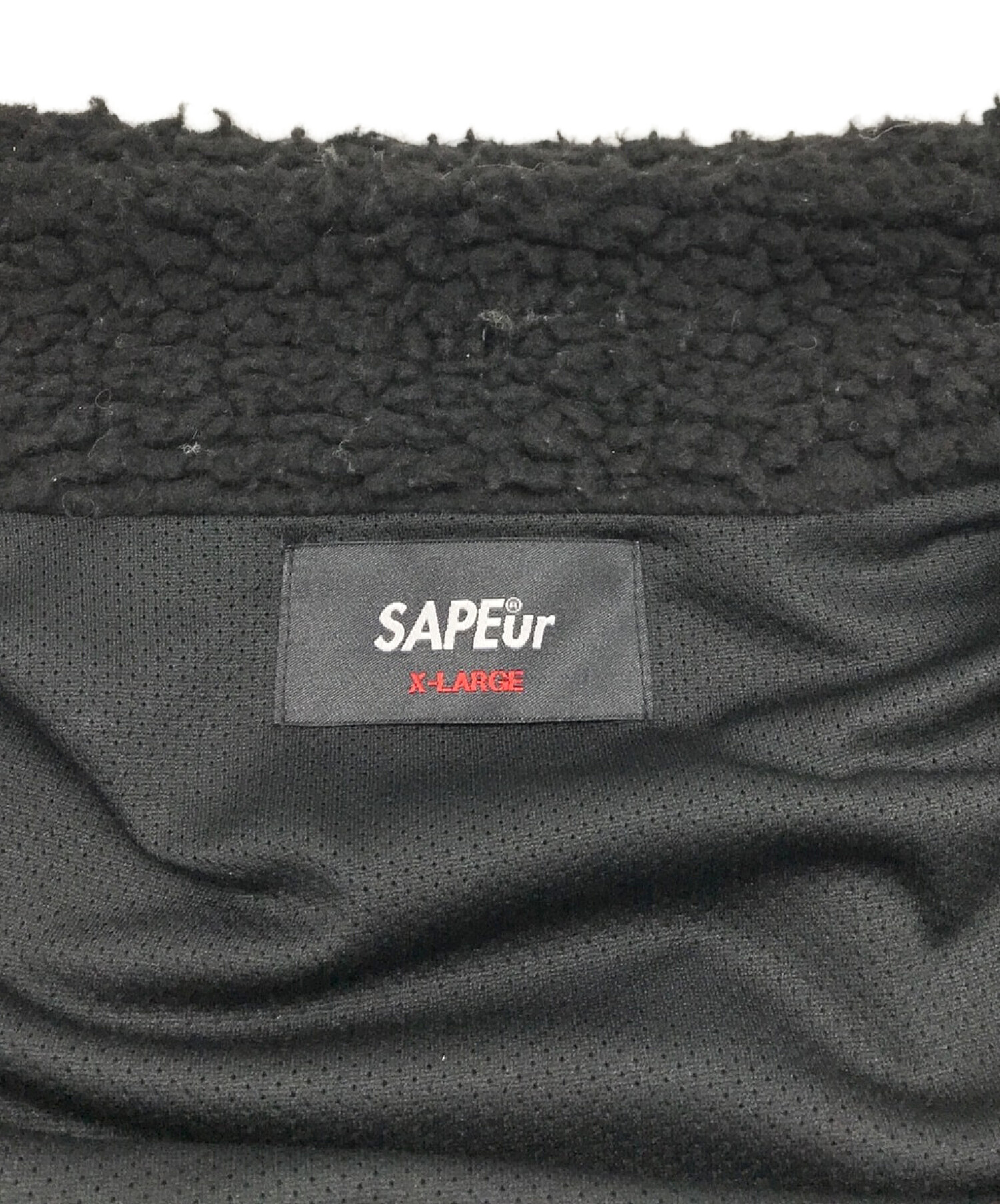 SAPEur (サプール) LIGHT PILE JACKET　/　ライトパイルジャケット ブラック サイズ:XL