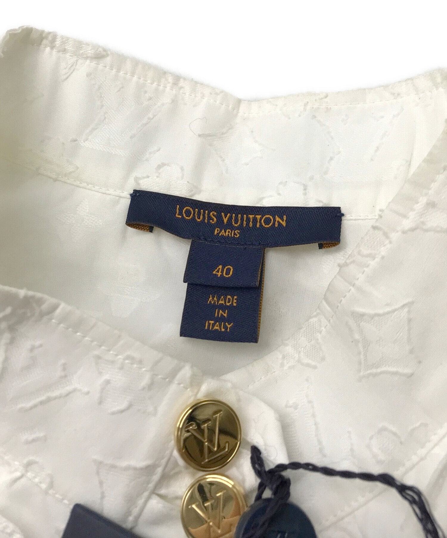 Louis Vuitton ルイヴィトン フリルブラウス40サイズ！モノグラム