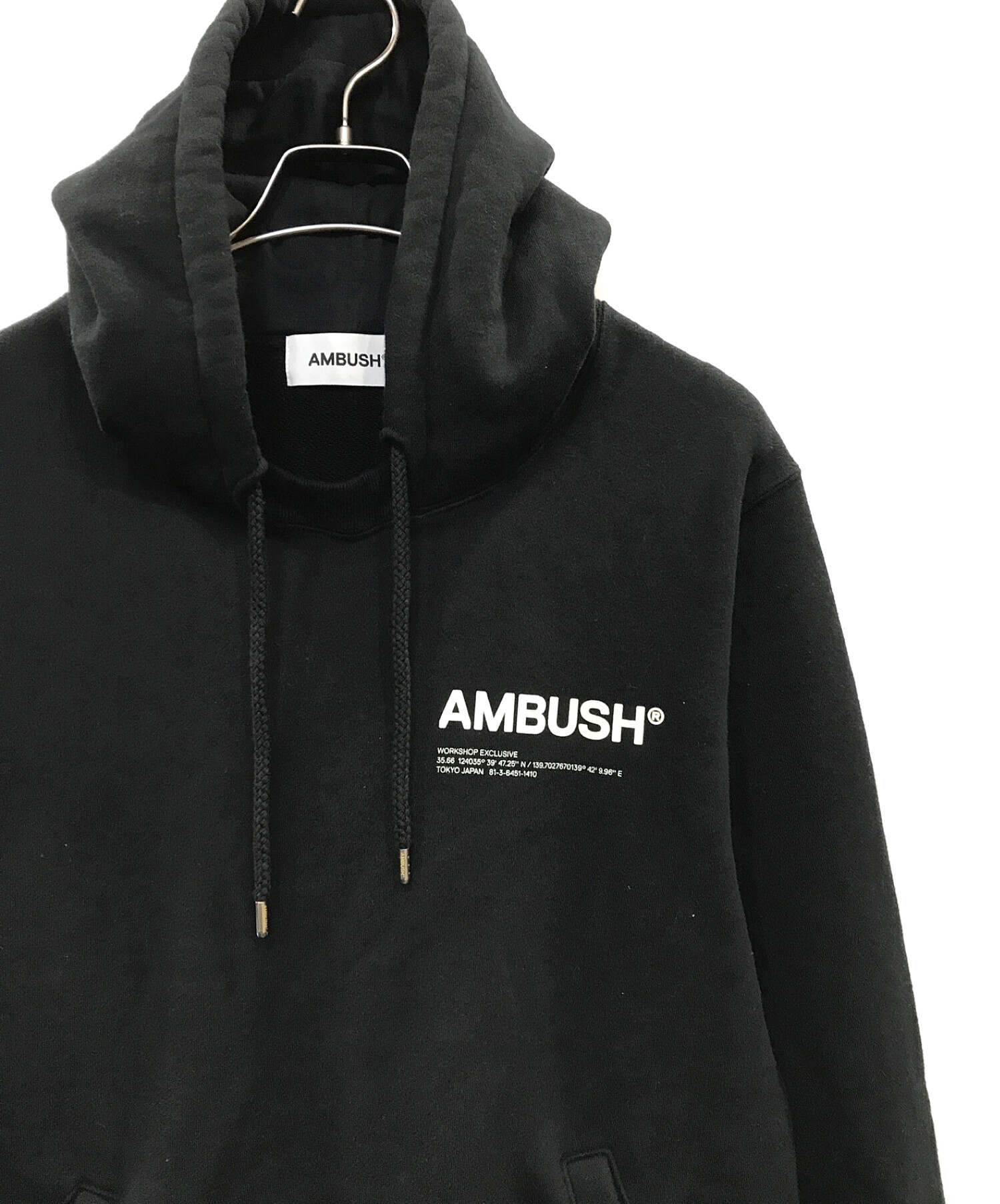 AMBUSH (アンブッシュ) ロゴプリントパーカー ブラック サイズ:M