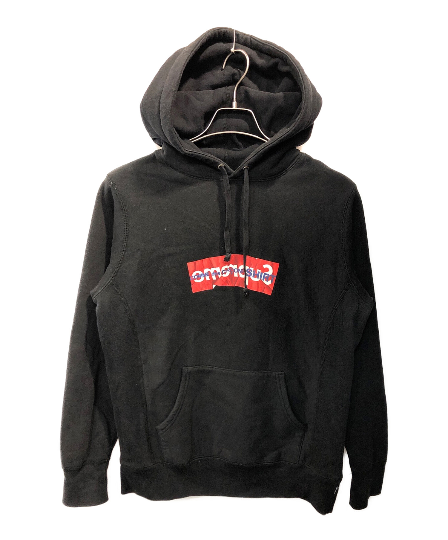 SUPREME (シュプリーム) COMME des GARCONS SHIRT (コムデギャルソンシャツ) 17ss Box Logo Hooded  Sweatshirt ブラック サイズ:S