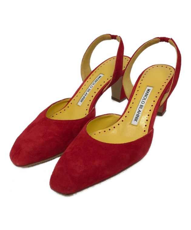 中古・古着通販】Manolo Blahnik (マノロブラニク) スウェードパンプス 