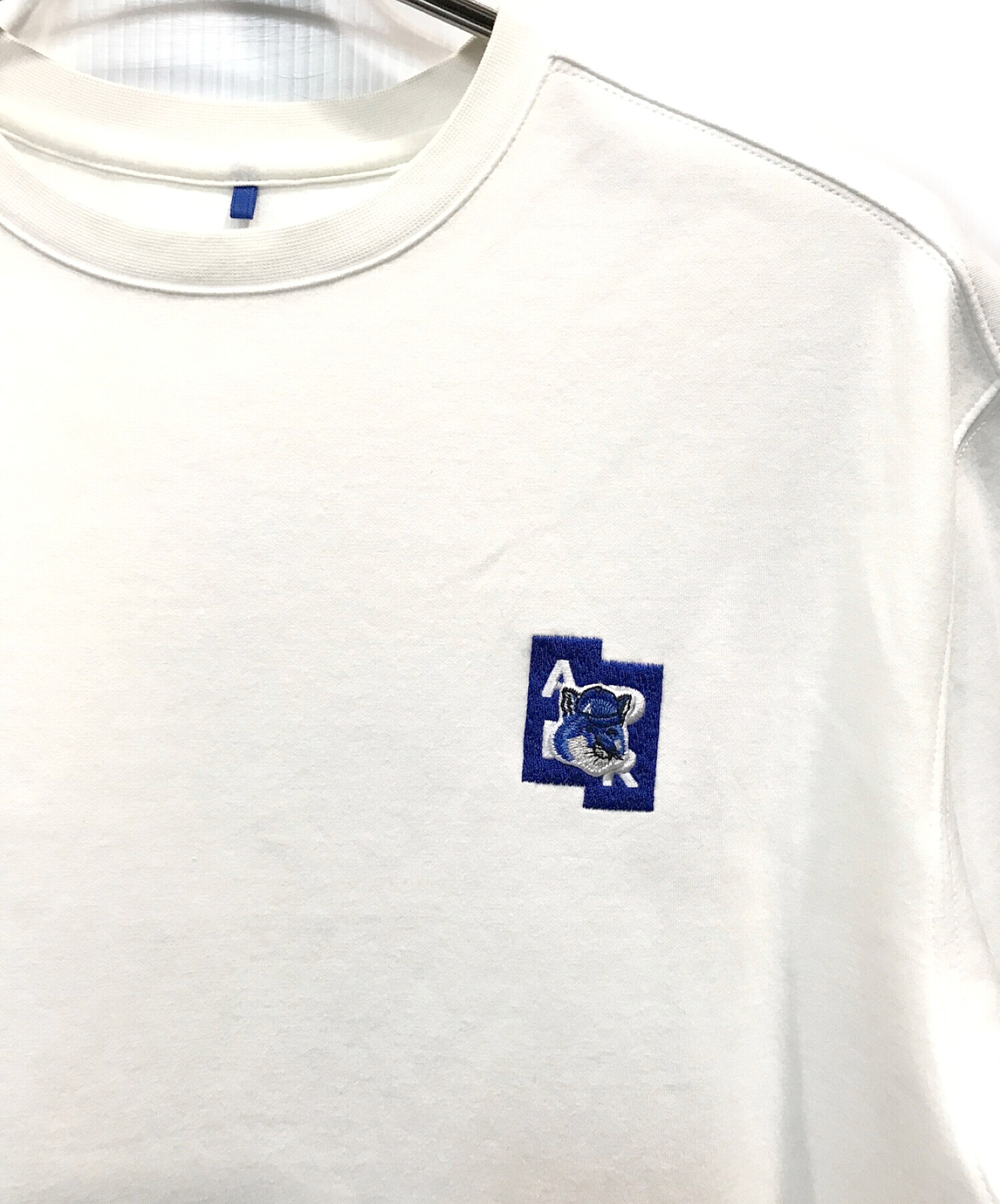 ADER error (アーダーエラー) MAISON KITSUNE (メゾンキツネ) Tetris blue fox t-shirt ホワイト  サイズ:A2