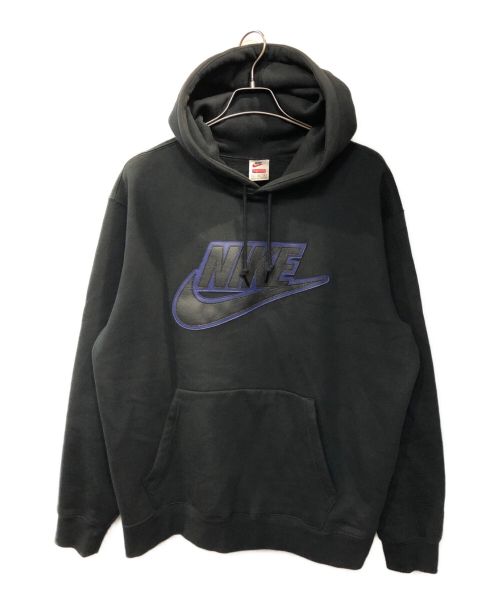 Supreme NIKE Leather Applique Hooded L 赤