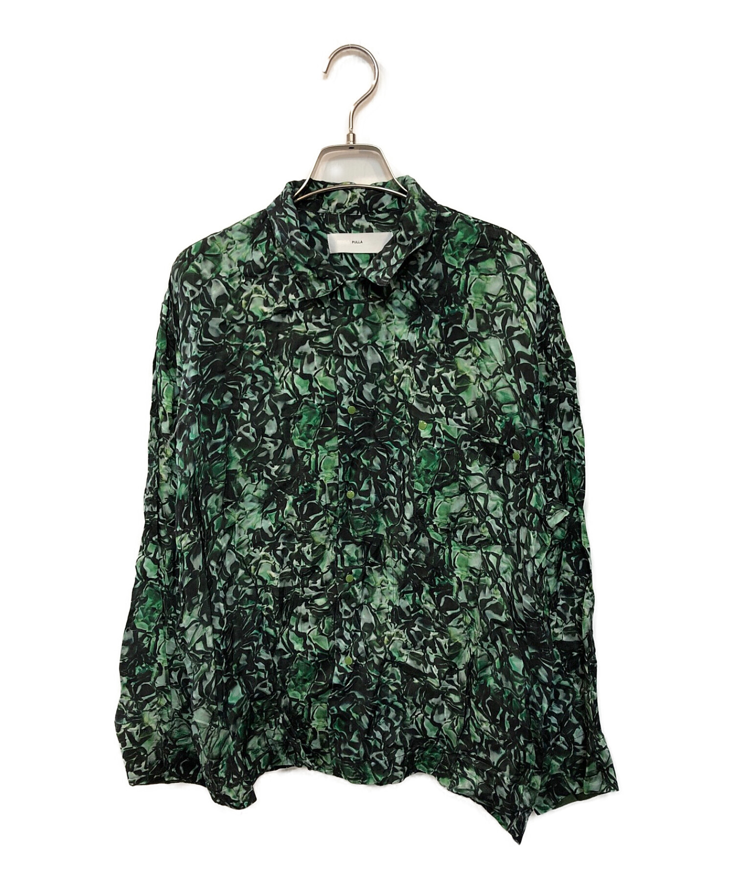 TOGA PULLA (トーガ プルラ) インナープリントシャツ グリーン サイズ:38