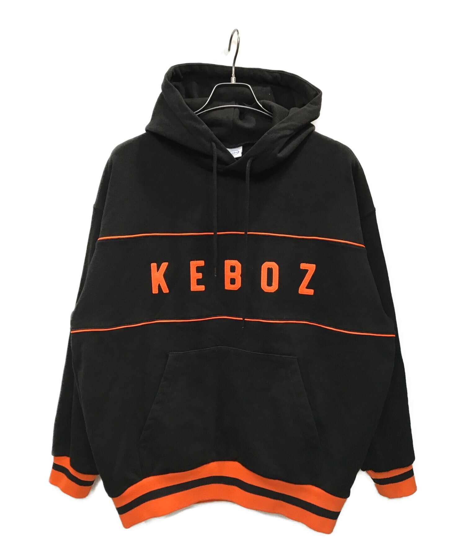 KEBOZ (ケボズ) パーカー ブラック×オレンジ サイズ:S