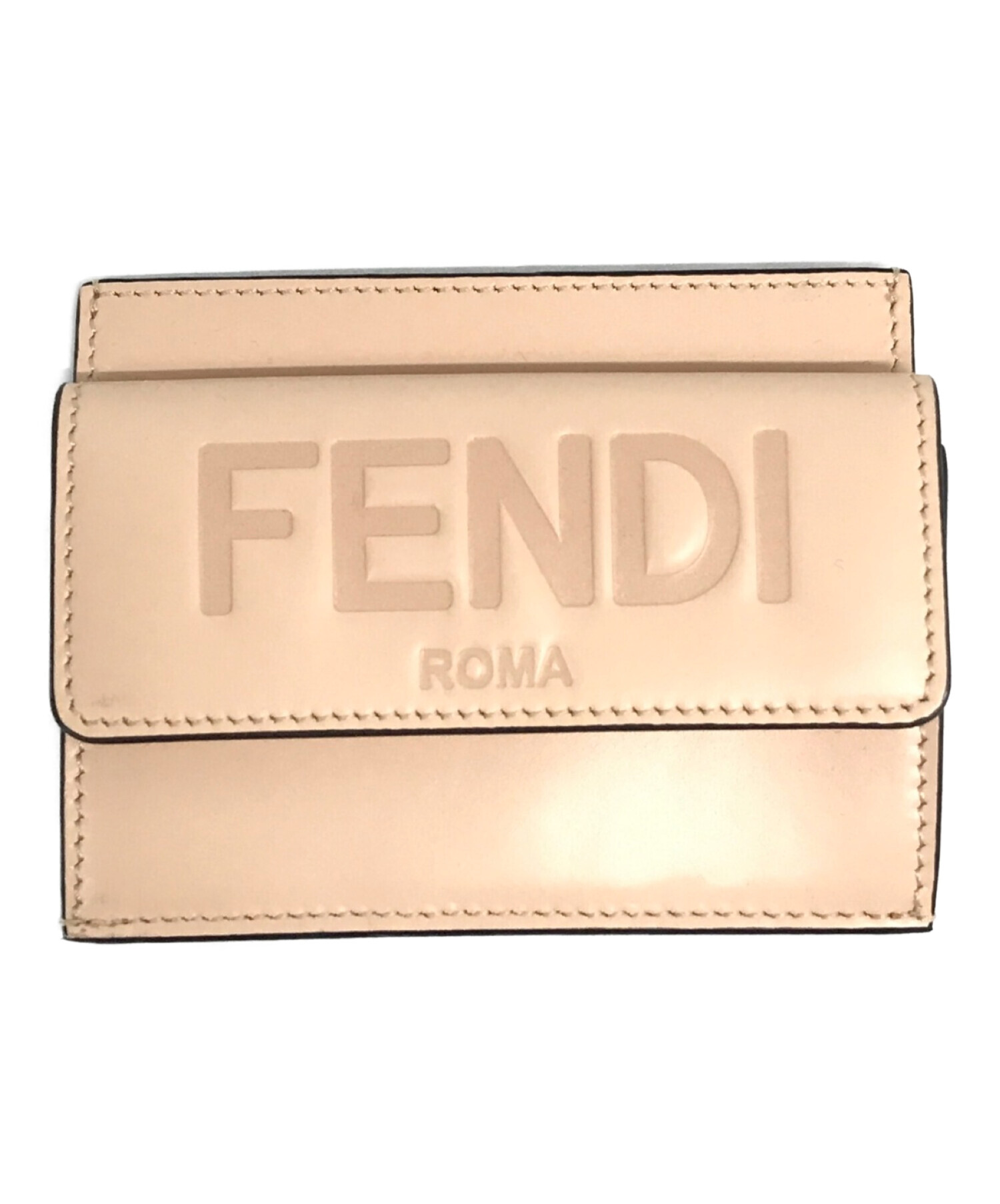FENDI (フェンディ) ROMAカードケース ベージュ