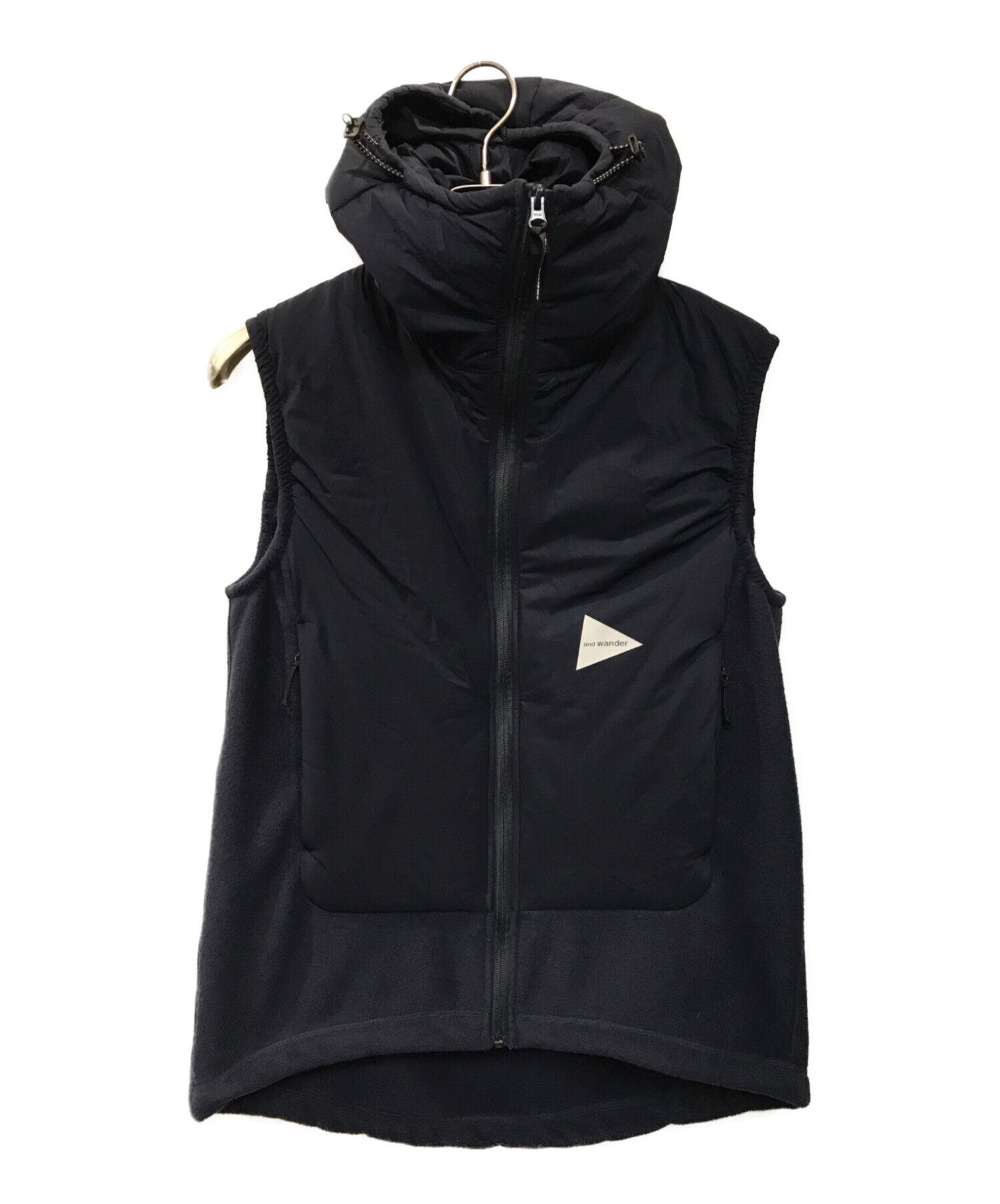 and wander 19AW Twill Fleece Vest-Navy/3