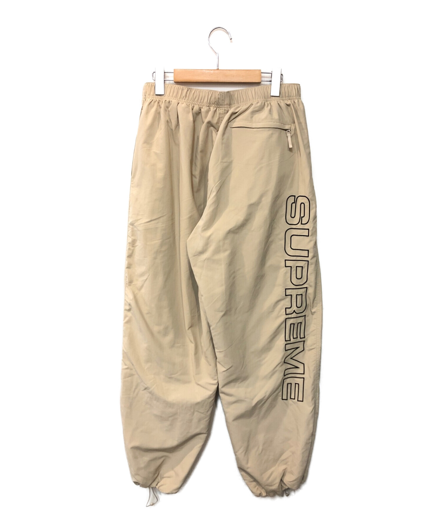 Supreme (シュプリーム) Spellout Embroidered Track Pant アイボリー サイズ:MEDIUM