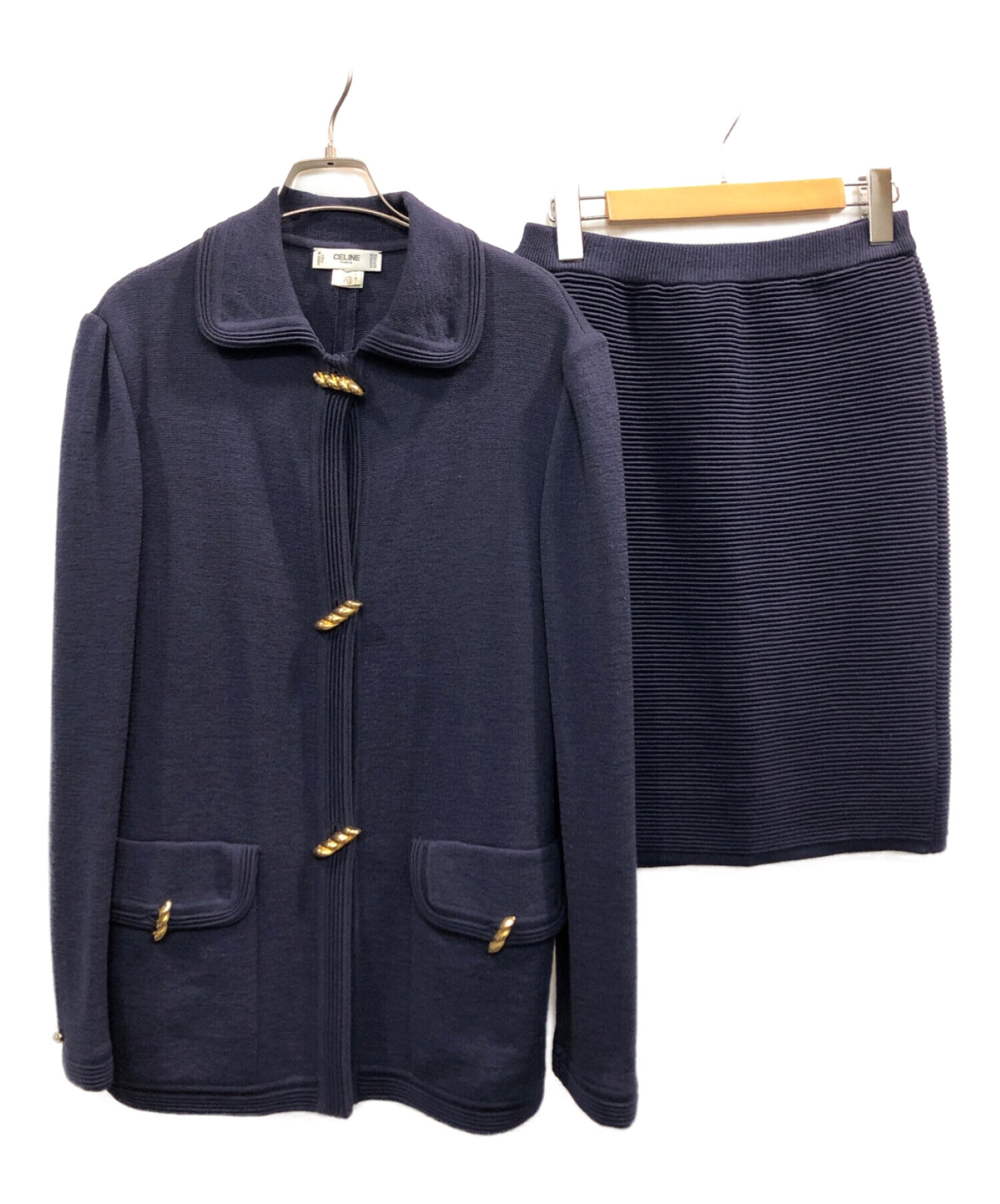 中古・古着通販】CELINE (セリーヌ) オールド金釦ニットセットアップ 