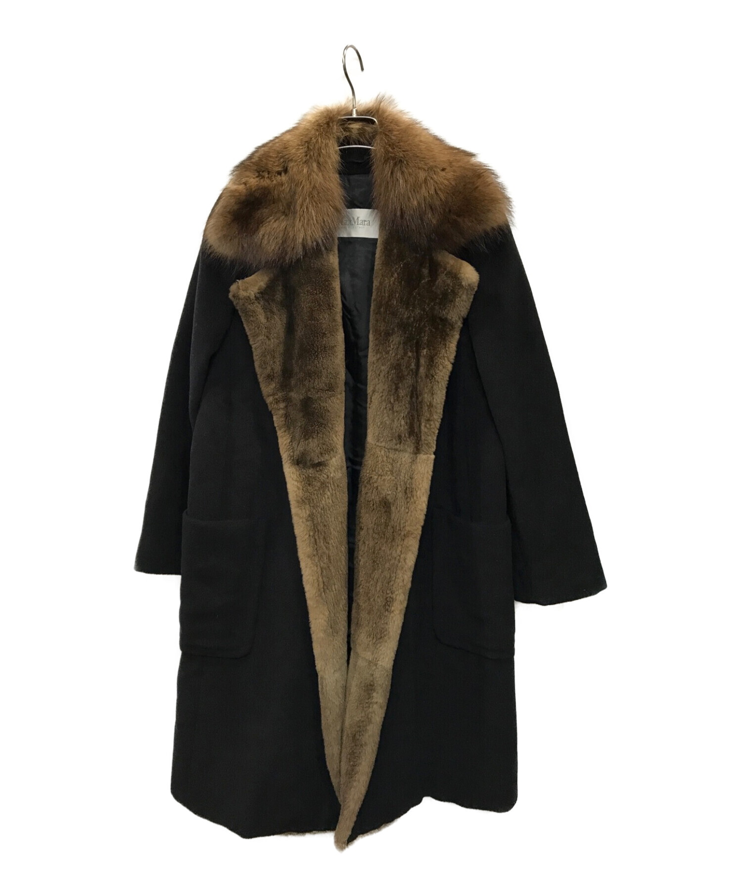 マックスマーラカシミアウール ファーコート