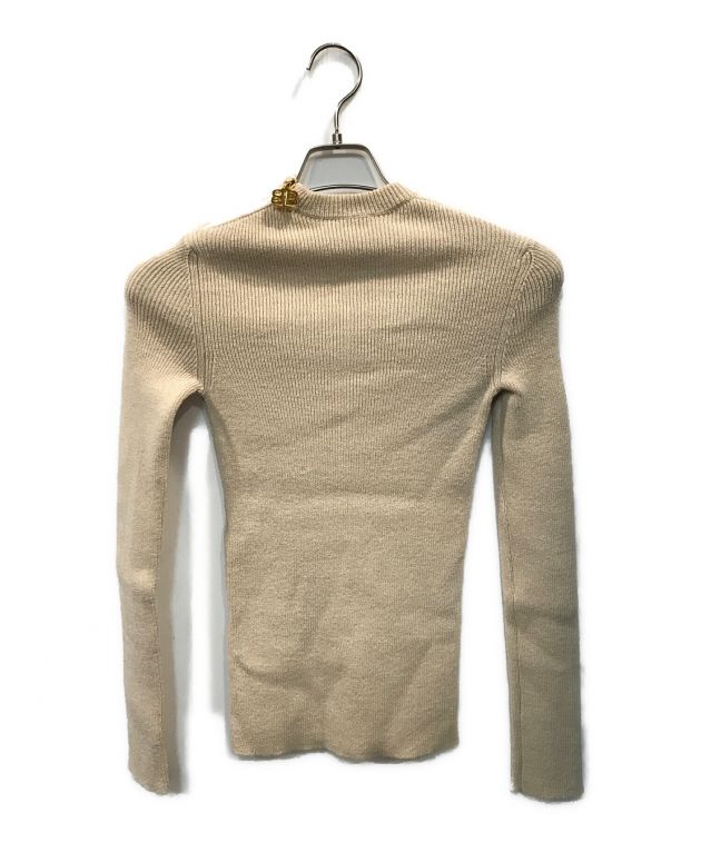中古・古着通販】BALENCIAGA (バレンシアガ) BBジップニット ベージュ 
