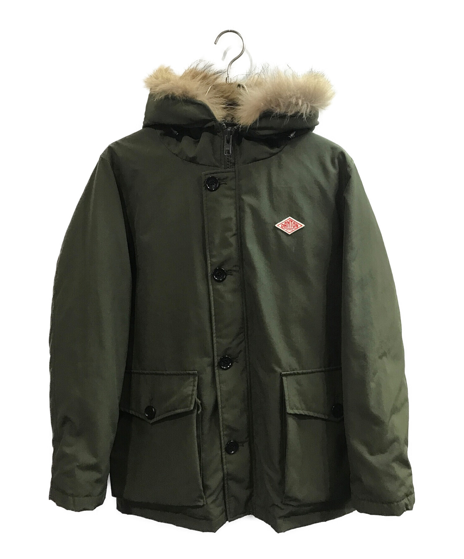 中古・古着通販】DANTON (ダントン) ファー付ダウンコート カーキ 