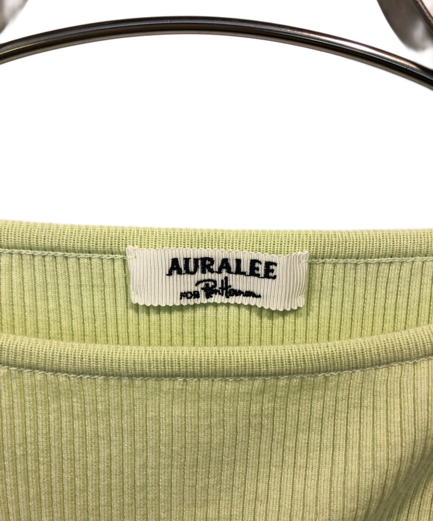 中古・古着通販】AURALEE (オーラリー) 別注リブカットソー グリーン 