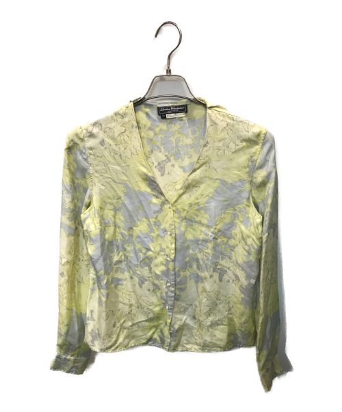 美品】Salvatore Ferragamo シルク ブラウス 新タグ 42