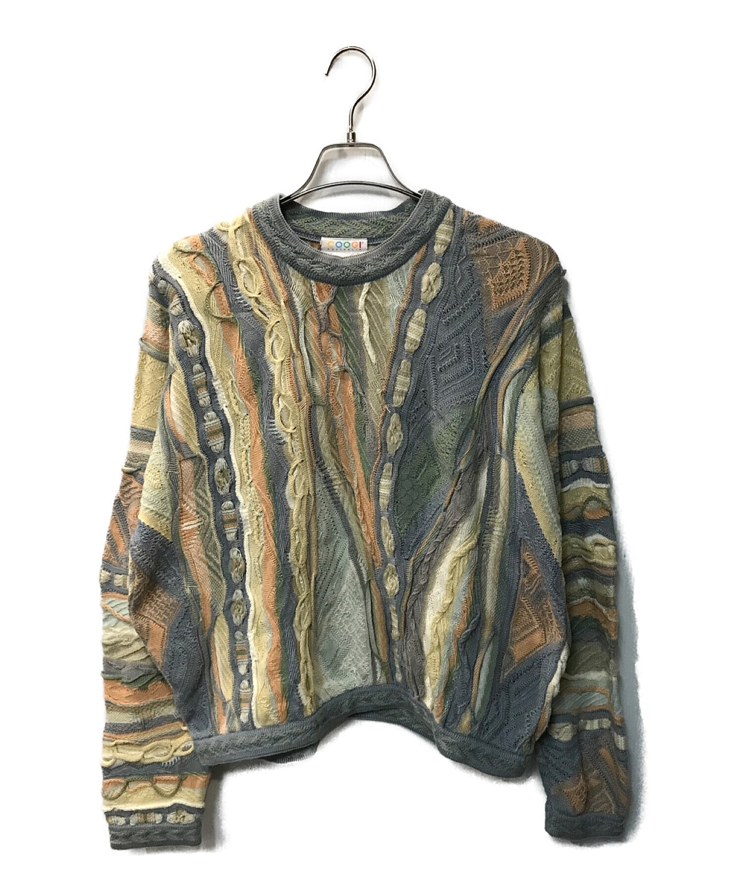 中古・古着通販】Coogi (クージー) コットン3Dニット マルチカラー 