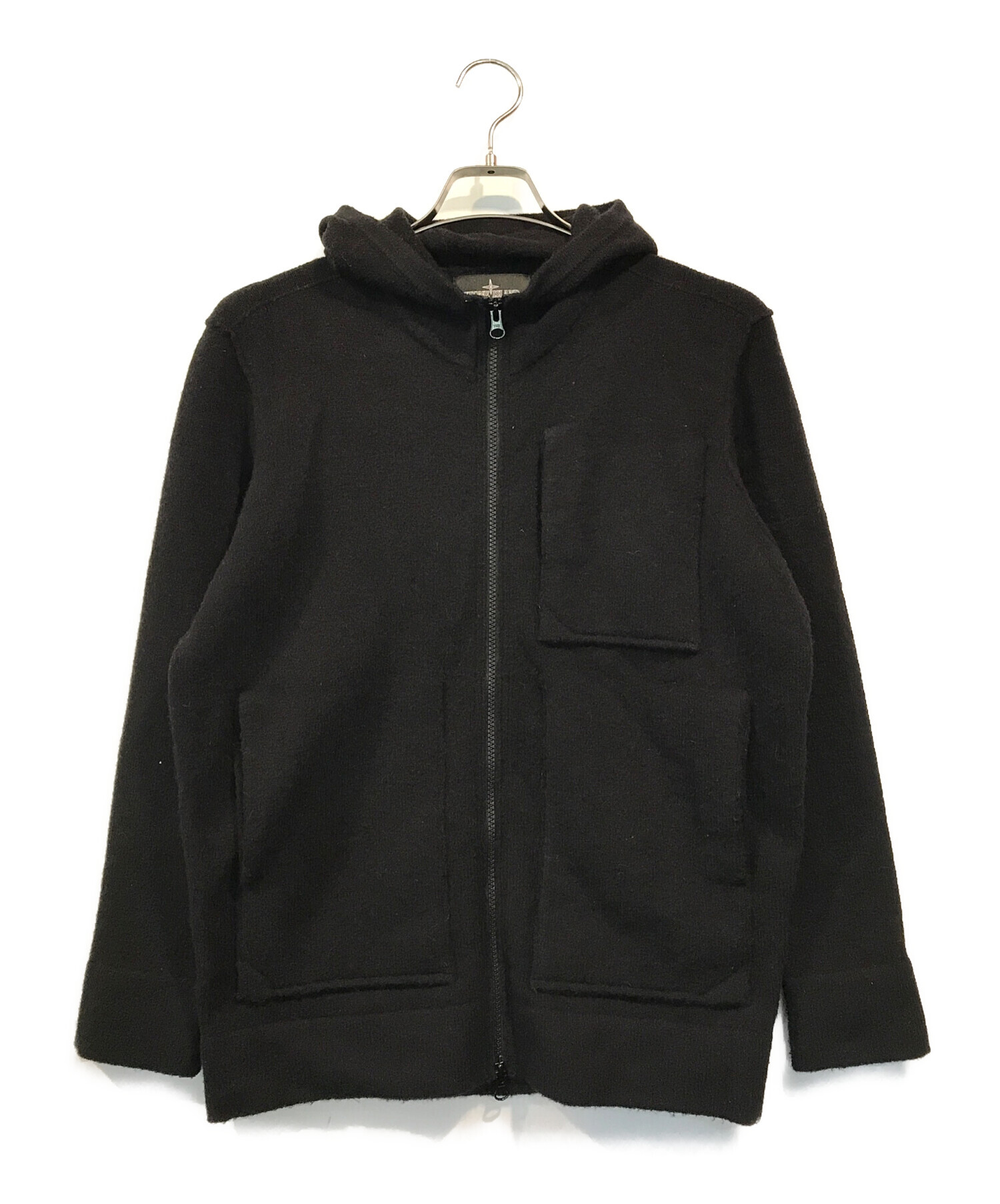 ◆ストーンアイランド【M】ジップアップパーカー ニット 切り替えデザイン ◇ストーンアイランド【M】ジップアップパーカー ニット 切り替え