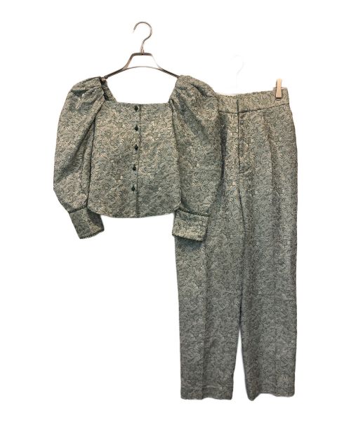 Ameri アメリ 3WAY JACQUARD SET UP グリーン