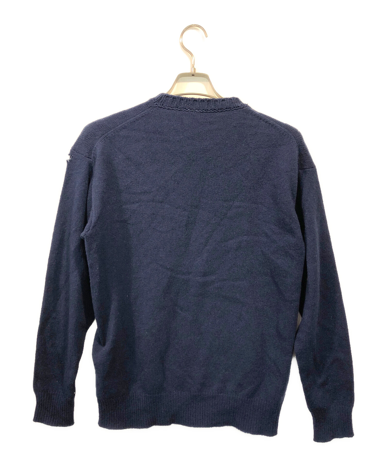 94 JIL SANDER カシミヤ Vネックニット 36 ネイビー 【公式通販】