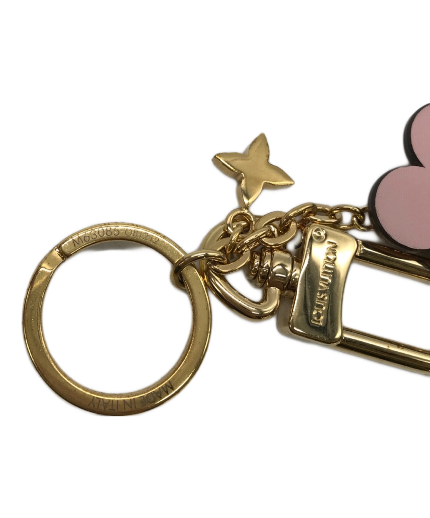 ヴィトン M63085 ポルトクレ ブルーミング フラワー キーリング 怪しく  