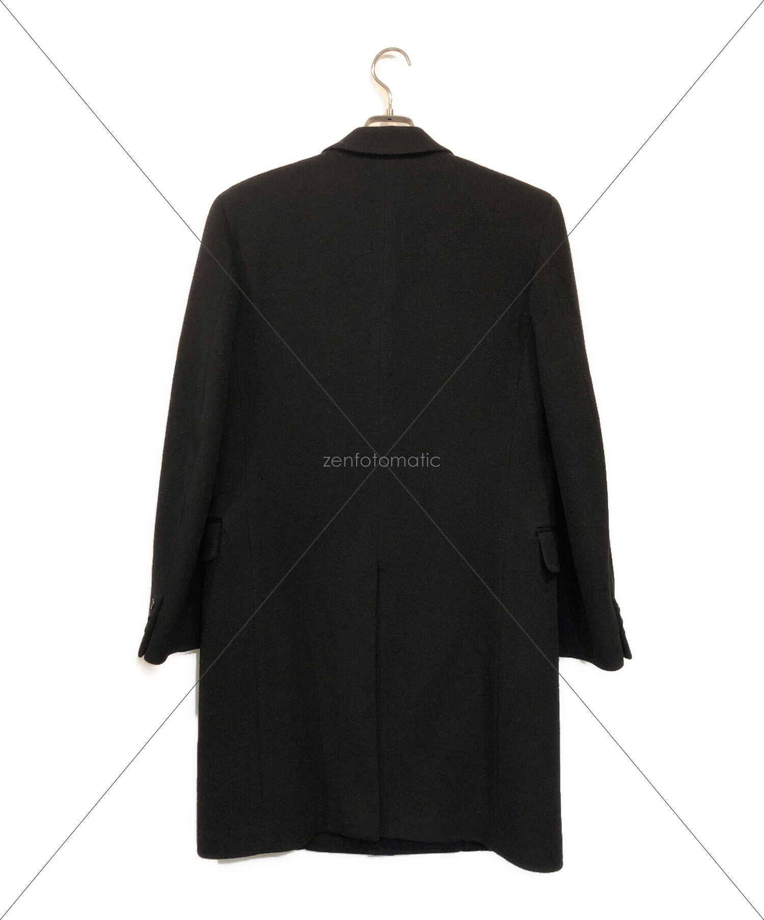 HELMUT LANG 物々しい ヘルムートラング スタンドカラー ウールコート 黒