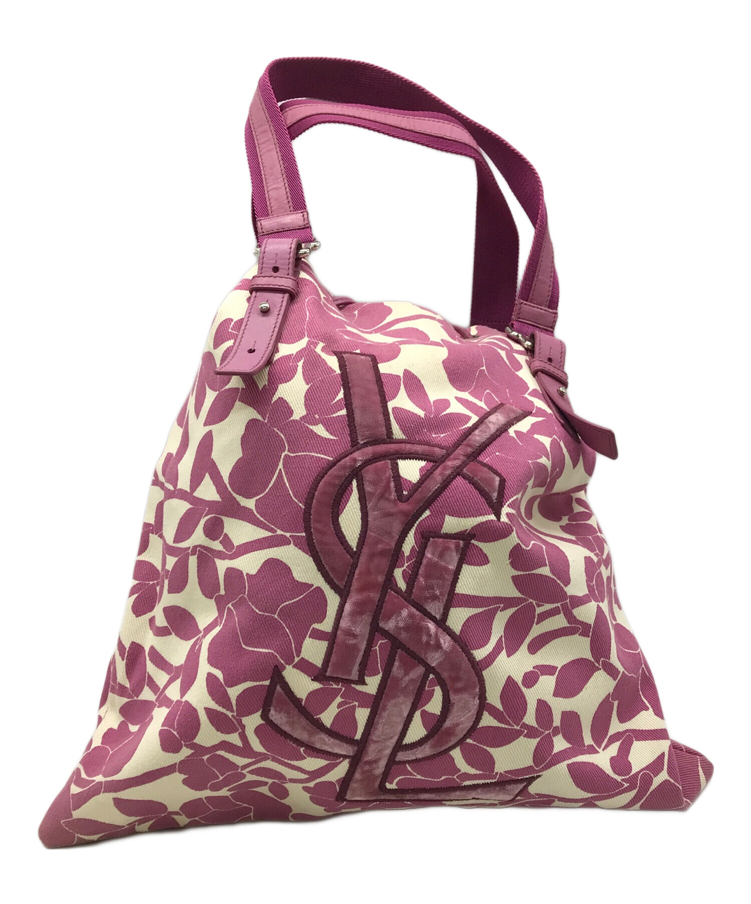 サンローラン Yves Saint Laurent めずらしい ピンク トートバッグ 