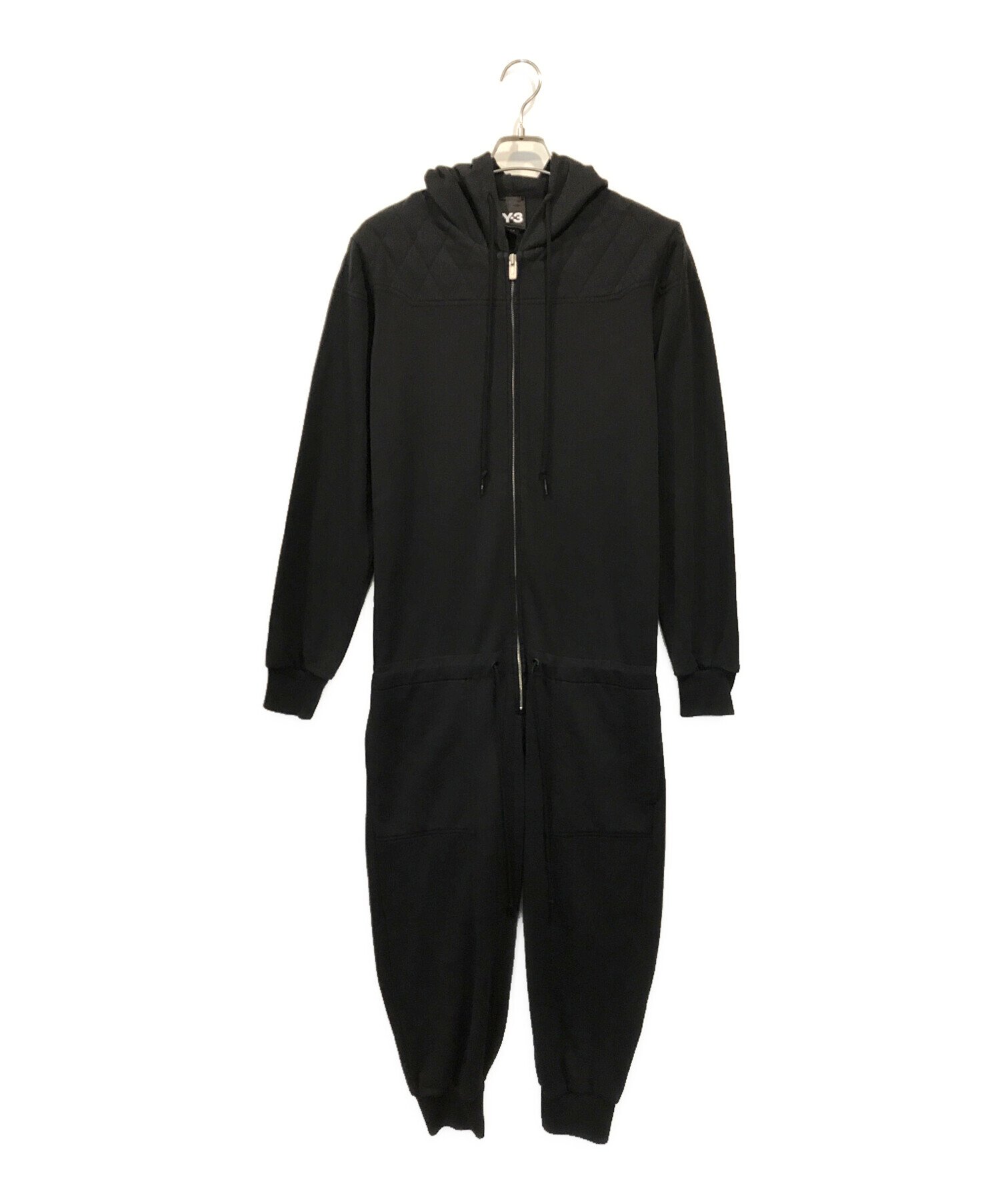 中古・古着通販】Y-3 (ワイスリー) フーデットオールインワン ブラック 