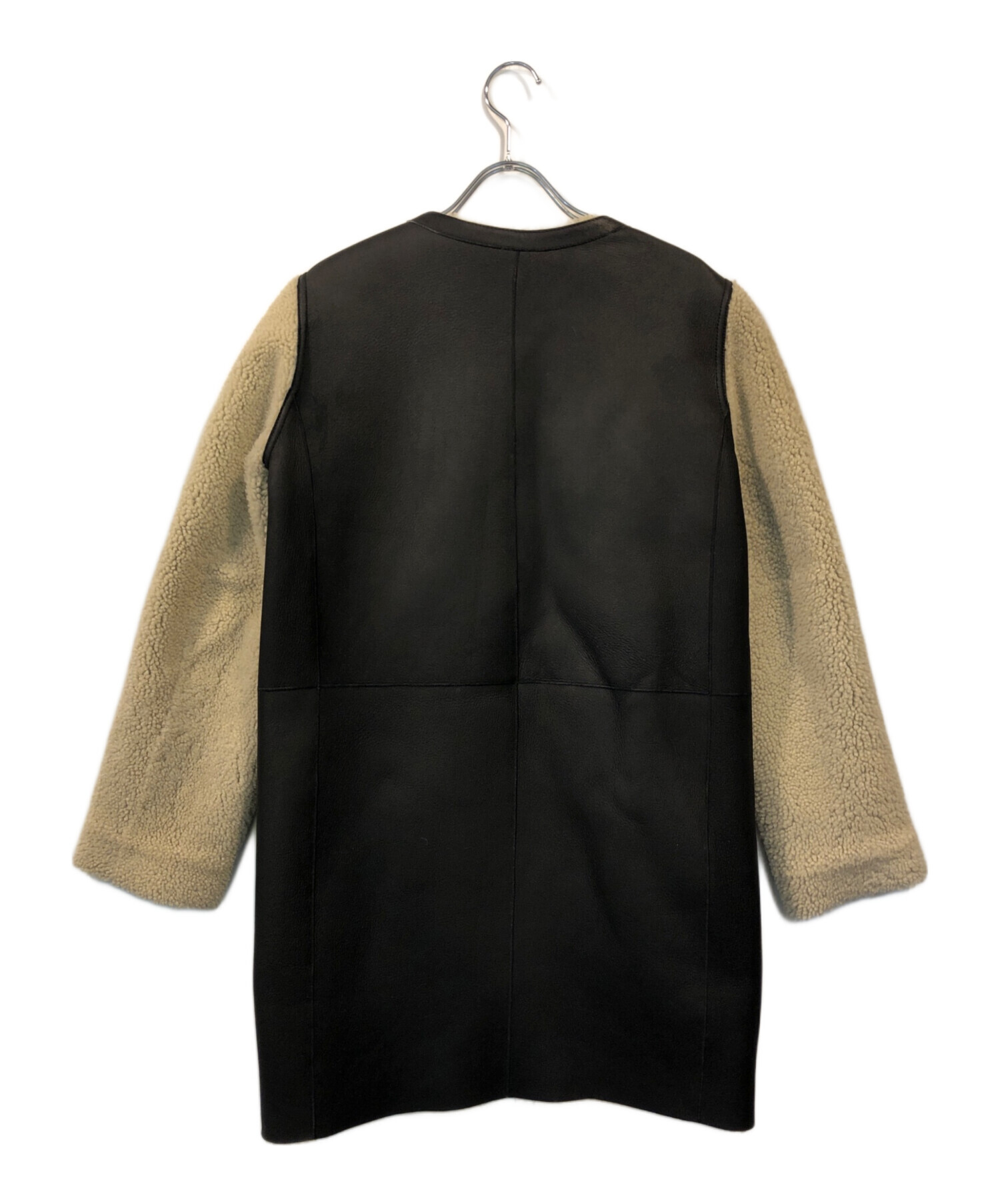 美品定価約19万 DES PRES デプレ 上質ムートンコート/ブラック38  