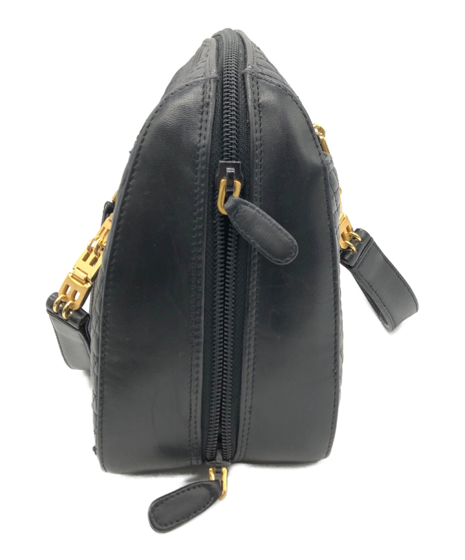 BALLY バリー ハンドバッグ ブラック レザー キルティング 黒 バッグ  