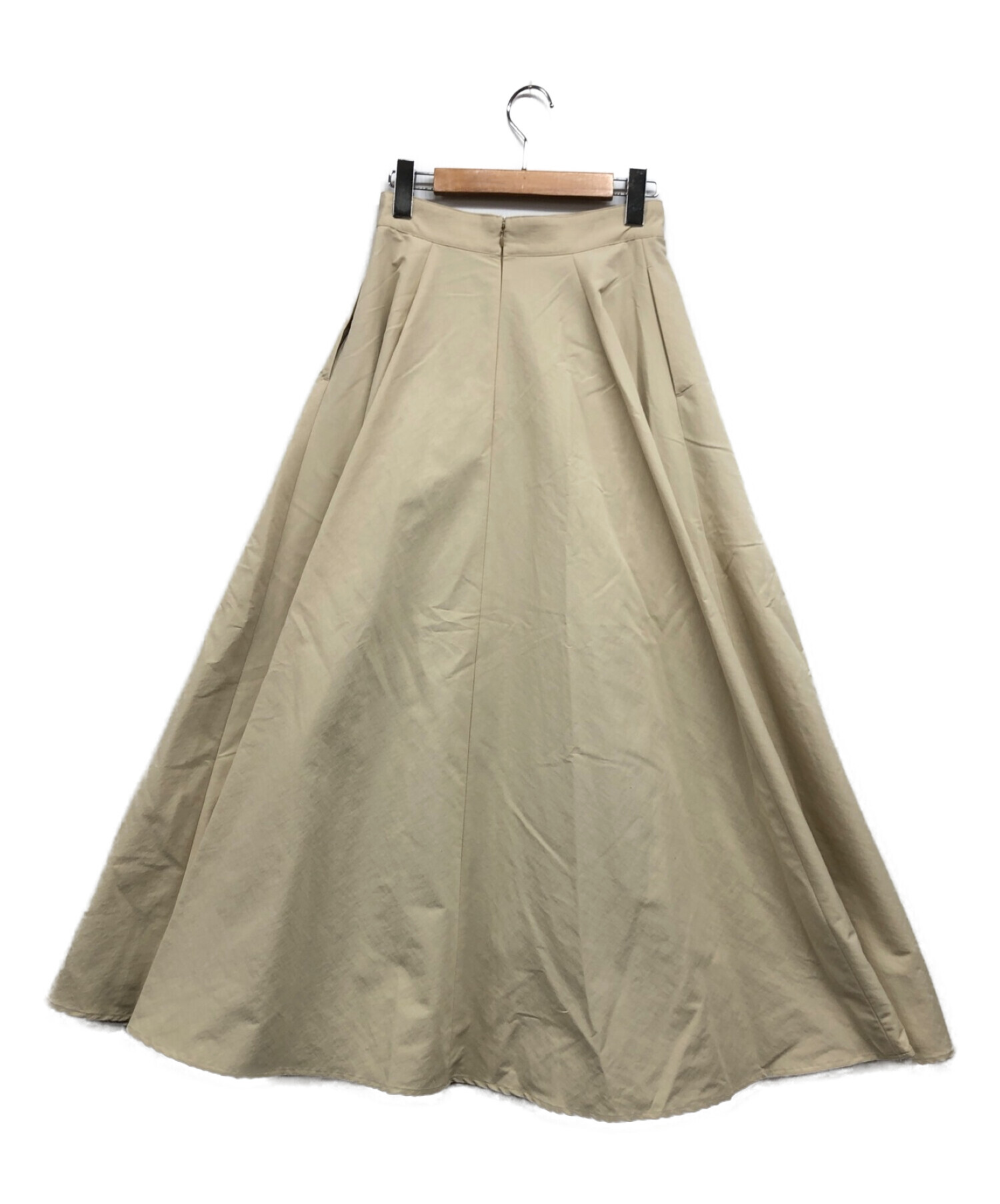 中古・古着通販】CLANE (クラネ) VOLUME FLARE MAXI SKIRT ベージュ  