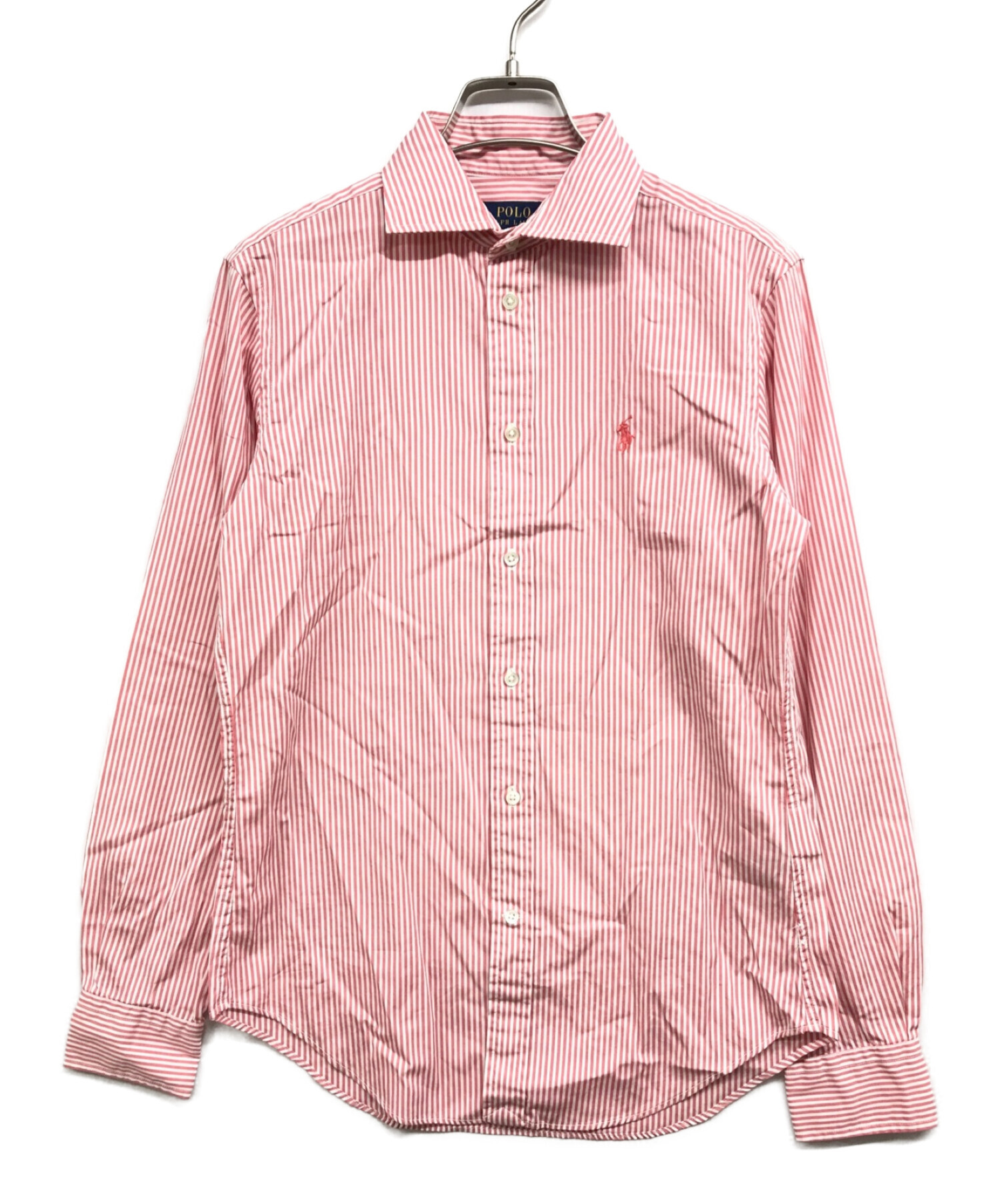 POLO RALPH LAUREN (ポロ・ラルフローレン) ストライプシャツ ピンク×ホワイト サイズ:2