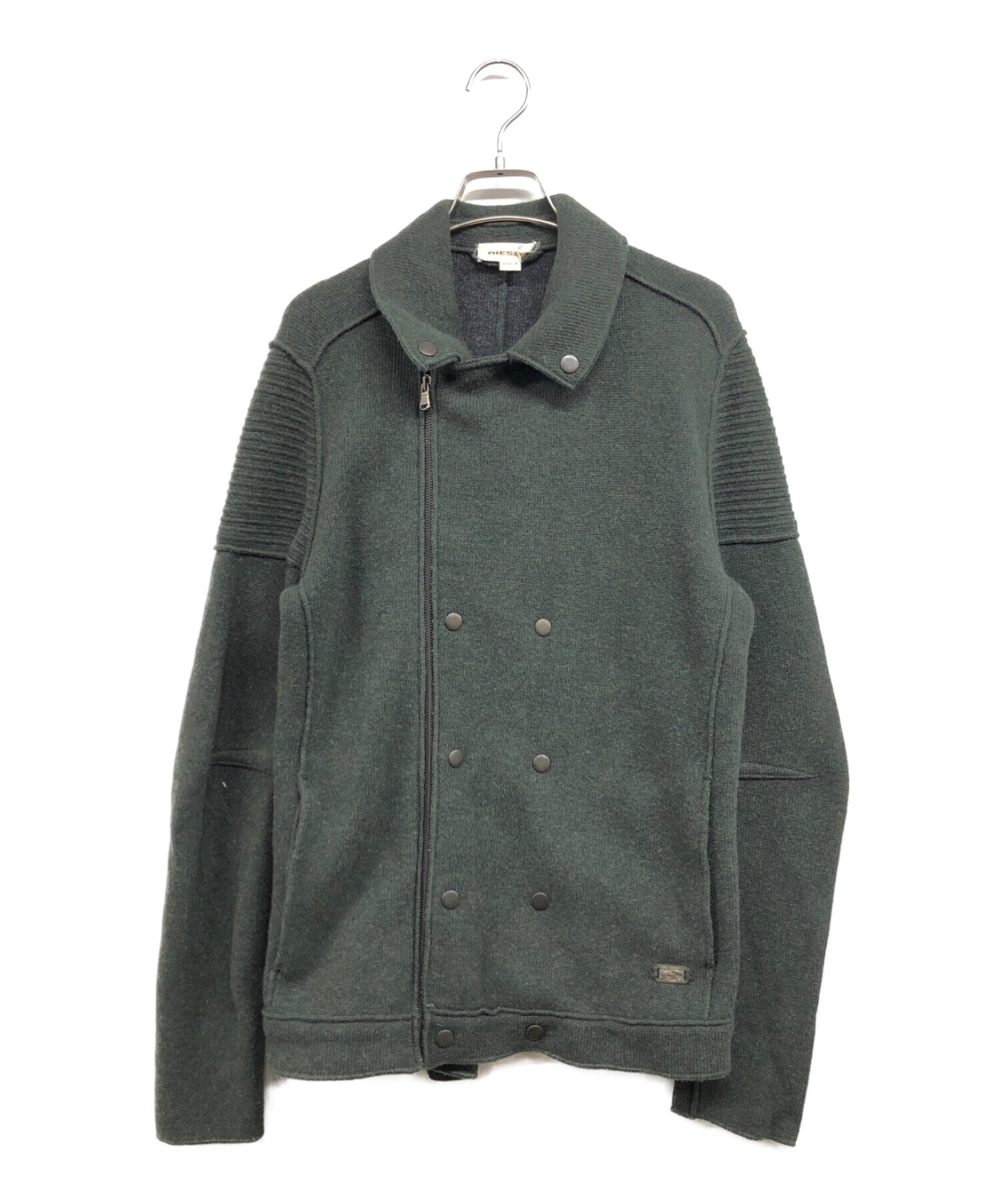 中古・古着通販】DIESEL (ディーゼル) ライダースニットジャケット 