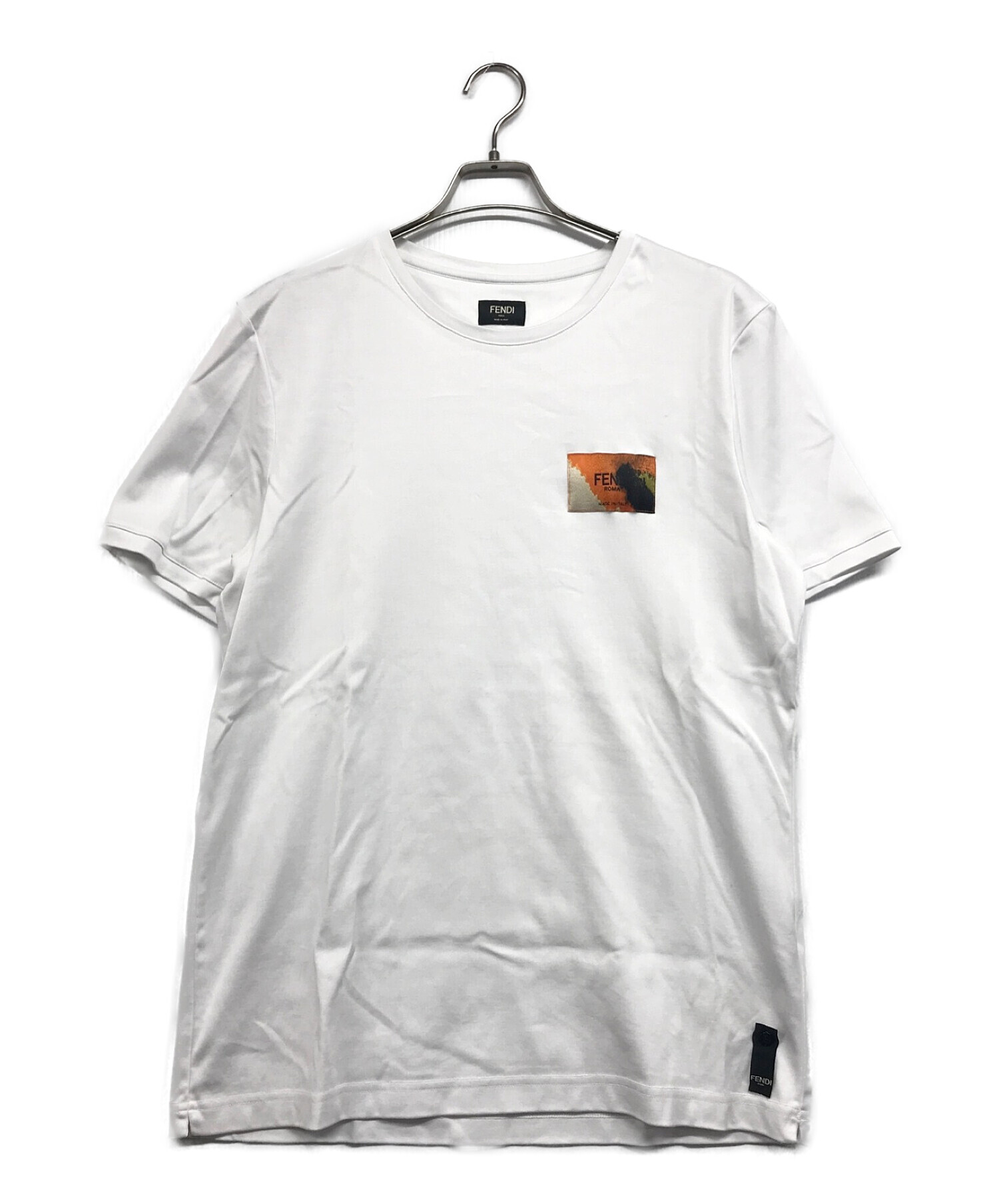 フェンディ　フロントロゴTシャツ　ホワイト　XL