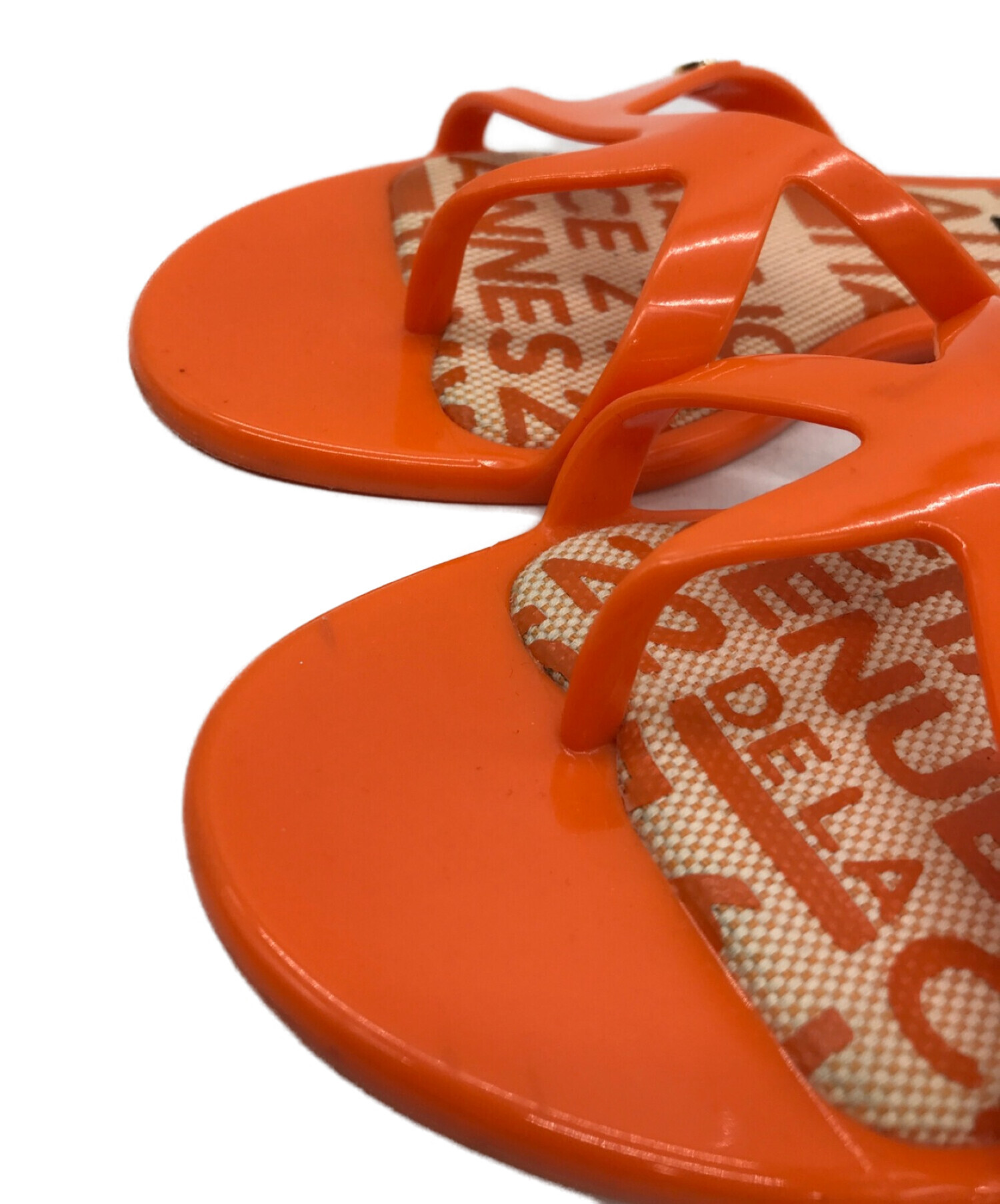 ルイヴィトンビーチサンダルラバーオレンジサイズ36 ラストセール
