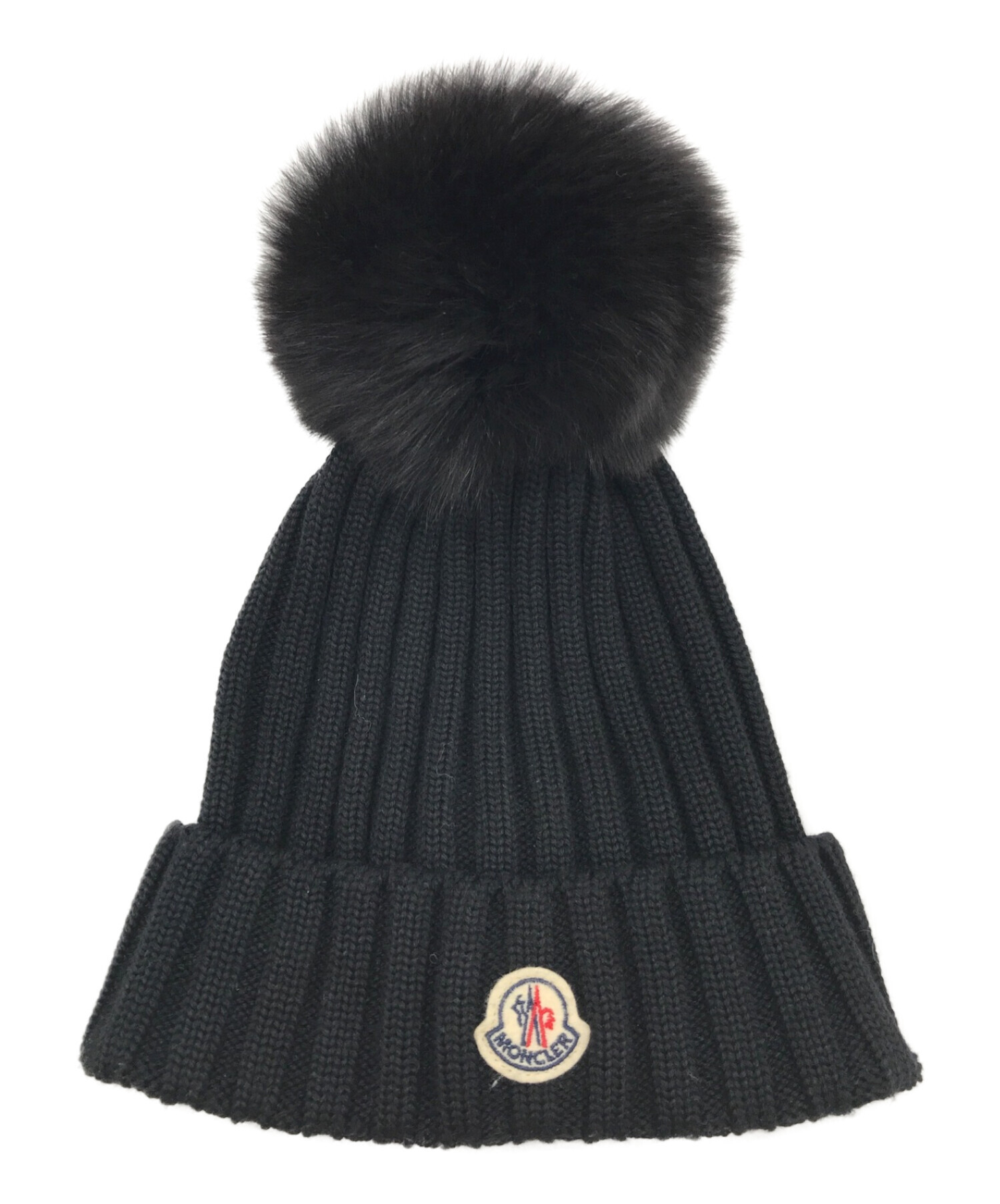 中古・古着通販】MONCLER (モンクレール) フォックスファーニット帽 