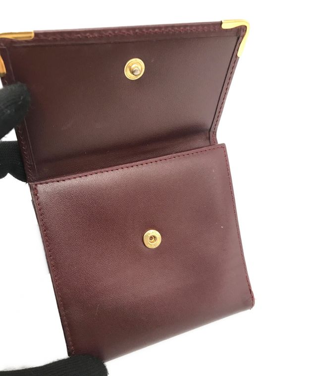 カルティエ Cartier 3つ折り財布 ブラウン