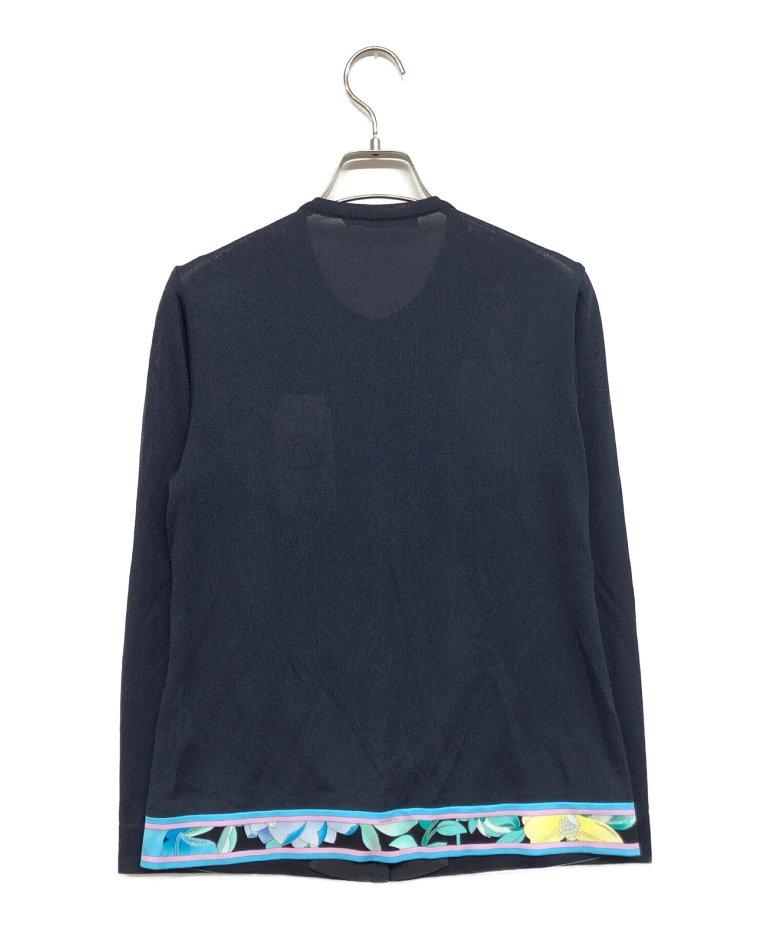 中古・古着通販】LEONARD (レオナール) フラワーカーディガン ネイビー 