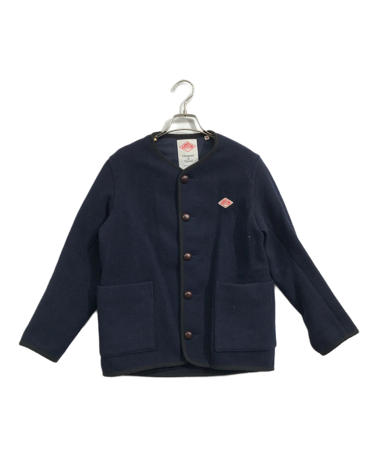 DANTON ダントン ウールモッサ ノーカラージャケット ネイビー 楽天市場】ダントン/DANTON ウールモッサノーカラージャケット